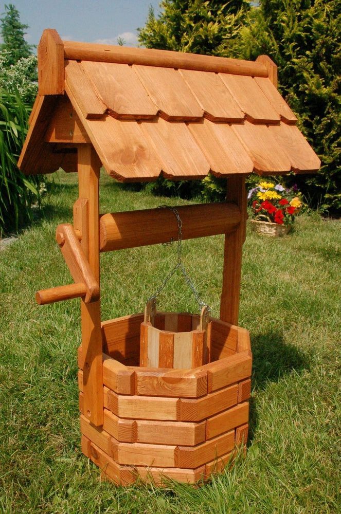 DEKO VERTRIEB BAYERN Zierbrunnen Holzbrunnen 100cm günstig online kaufen
