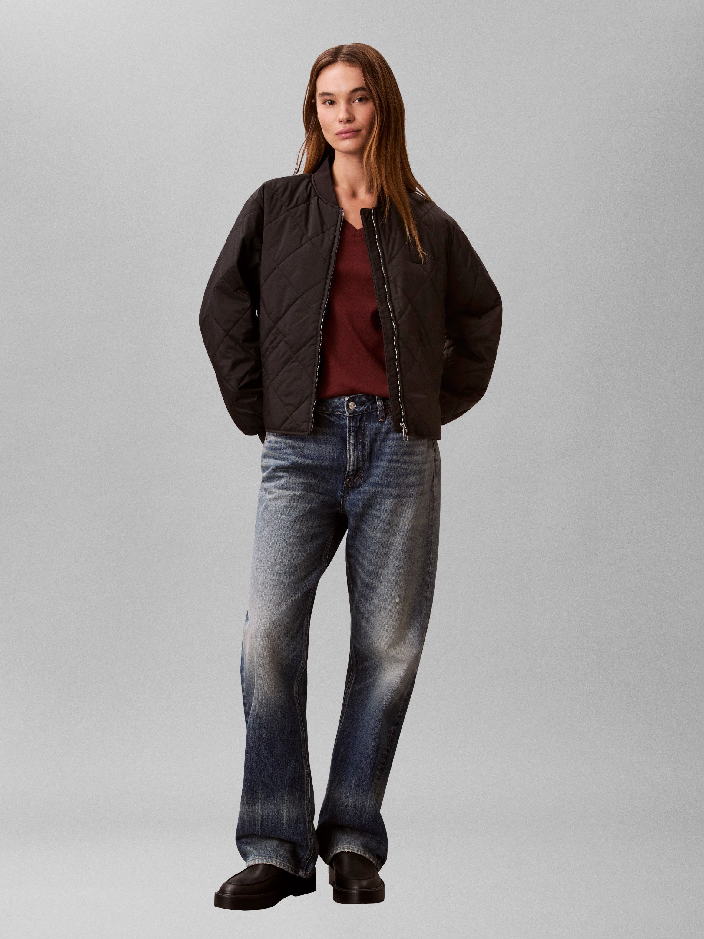 Calvin Klein Jeans Steppjacke Regular fit mit Rundhalsausschnitt