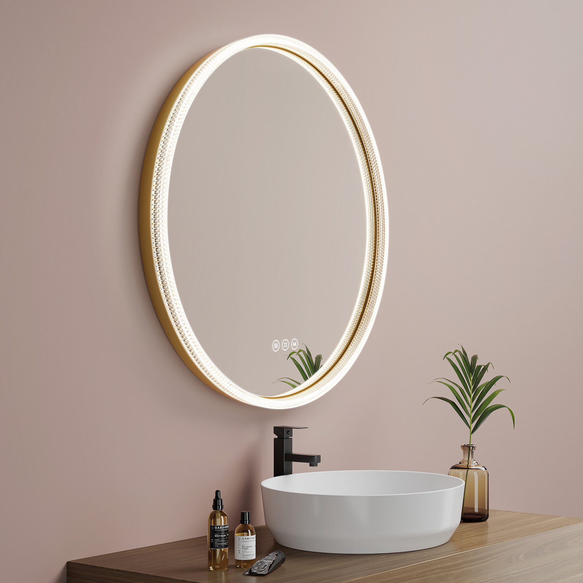 EMKE Badspiegel 60 cm LED Badezimmerspiegel günstig online kaufen