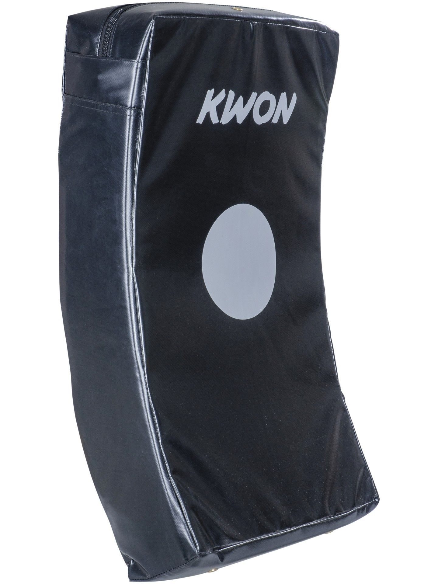 KWON Schlagpolster Schlagkissen gebogen schwarz groß Kickboxen Karate MMA Thaiboxen, 73 x 38 x 13 cm, nur ca. 1,5 kg, hohe Schlagkraftabsorption.