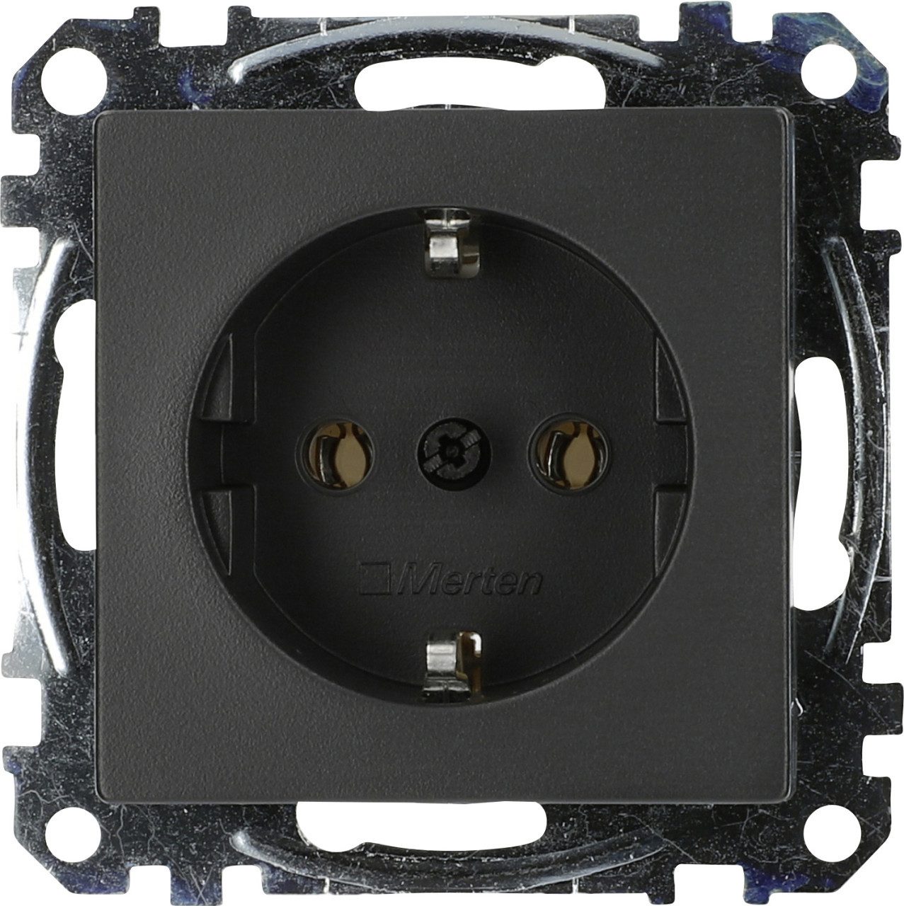 merten Lichtschalter Merten Steckdose System M, anthrazit, MEG2301-0414