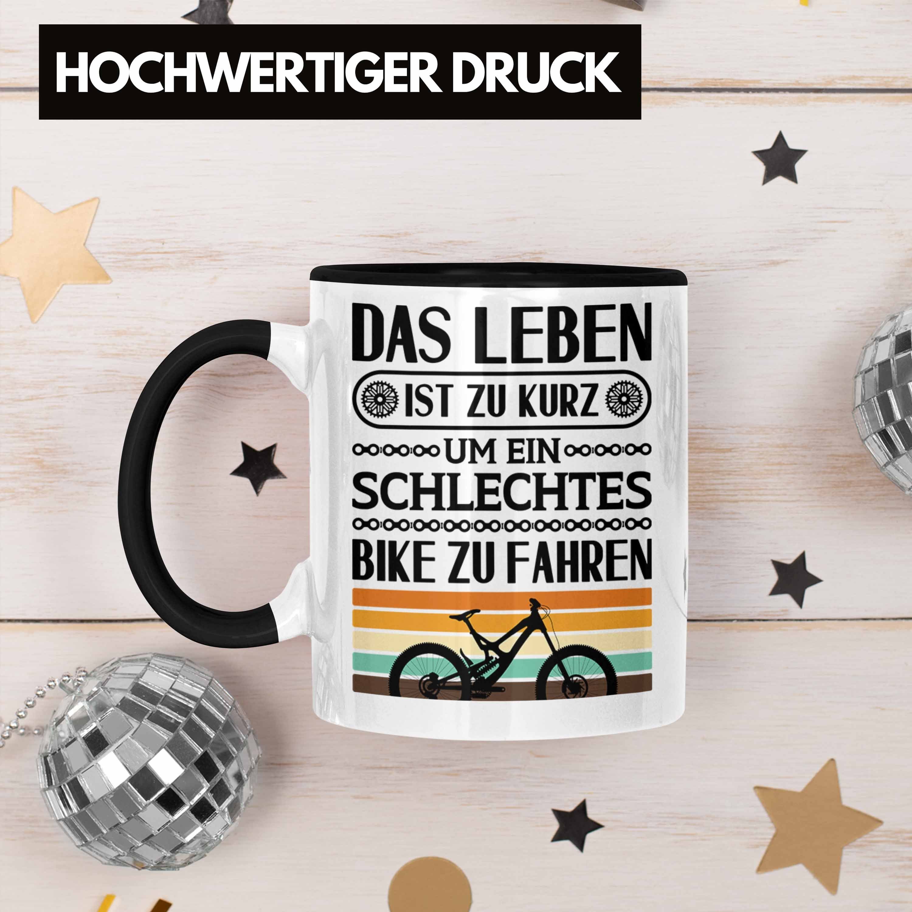 Bike Geschenk - Tasse Fahrrad Schwarz Trendation Kaffeetasse Tasse Trendation Radfahrer Fahrradfahrer Geschenkidee Rennrad