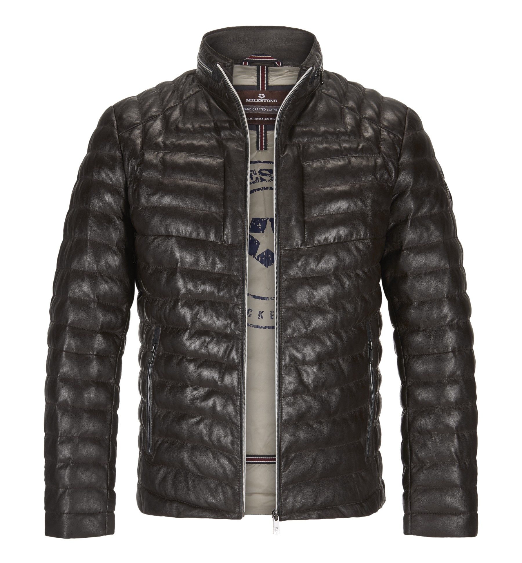 Milestone Lederjacke MSMalik Steppjacke aus Lammleder günstig online kaufen