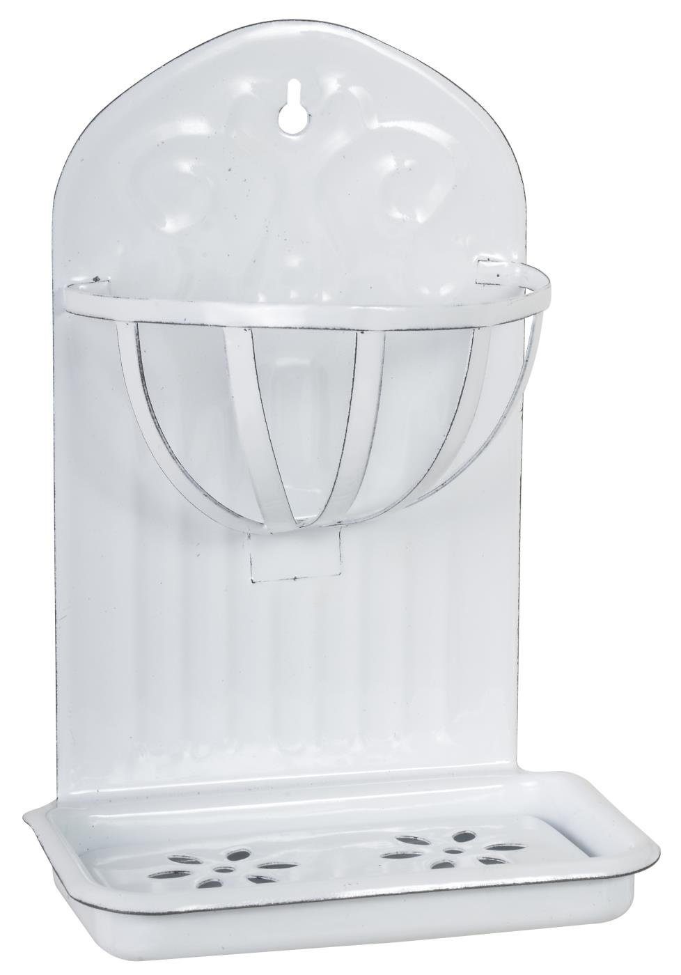 Ib Laursen Seifenhalter Emaille-Seifenschale Nostalgie mit Korb