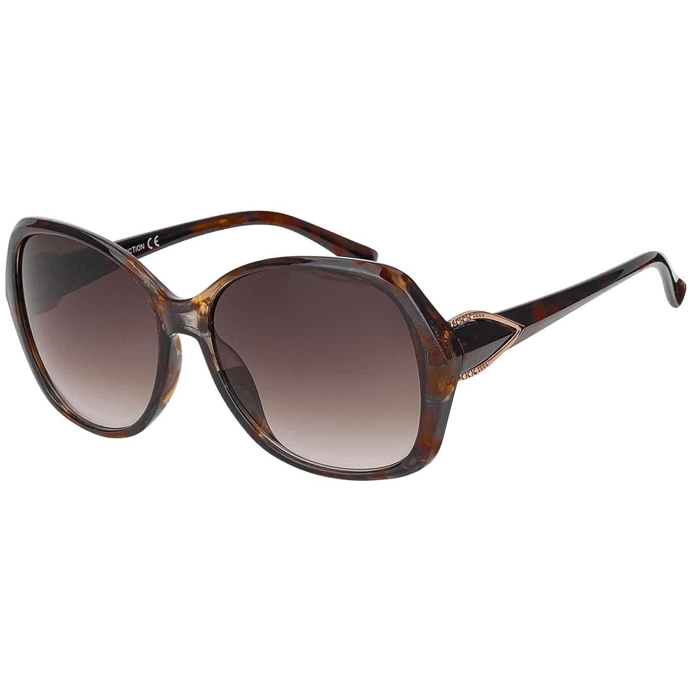BEZLIT Eyewear Pilotenbrille Rundglas Designer Damen Sonnenbrille (1-St) mit schwarz, braun und violetten Linsen Leopard
