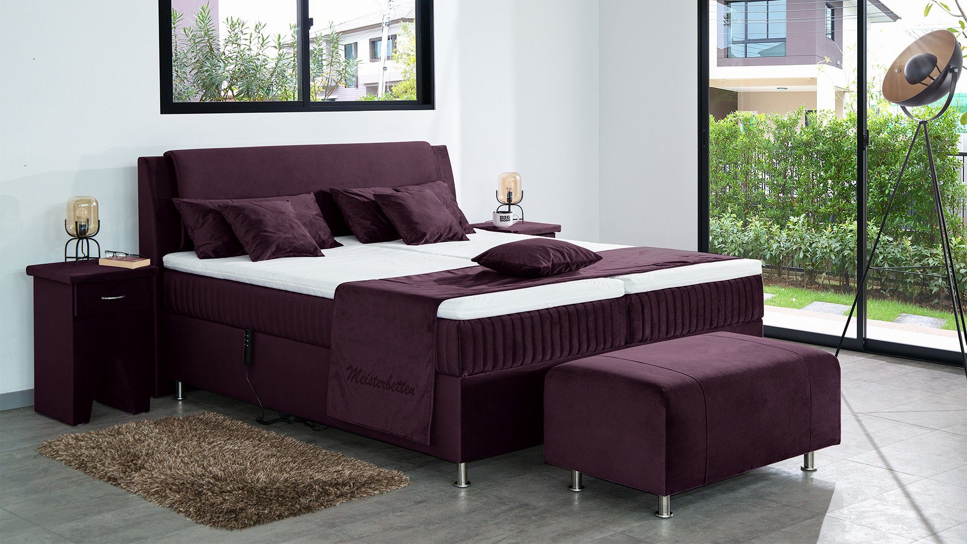 Meisterbetten Boxspringbett Mari (mit Motor, 7-Zonen günstig online kaufen