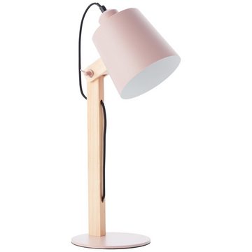 Lightbox Tischleuchte, ohne Leuchtmittel, Schreibtischlampe, 44 cm Höhe, E27, max. 30 W, schwenkbar, Metall/Holz