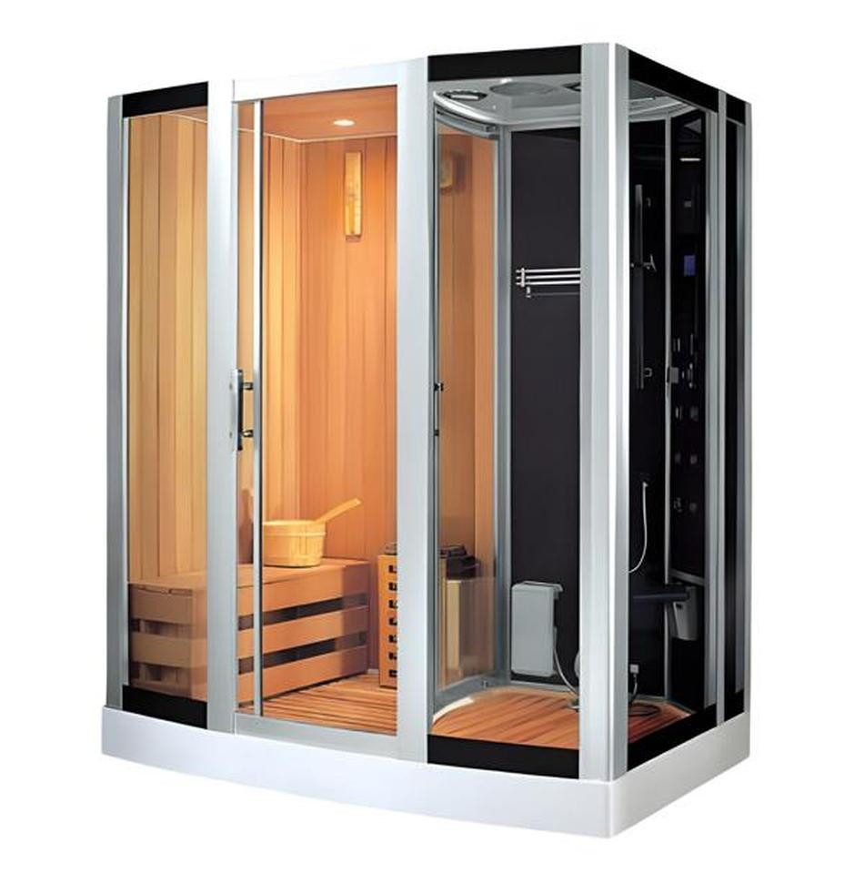 JVmoebel Sauna Kombisauna mit Hydromassage-Dusche und modernem Design, (1-St) Made in Europe
