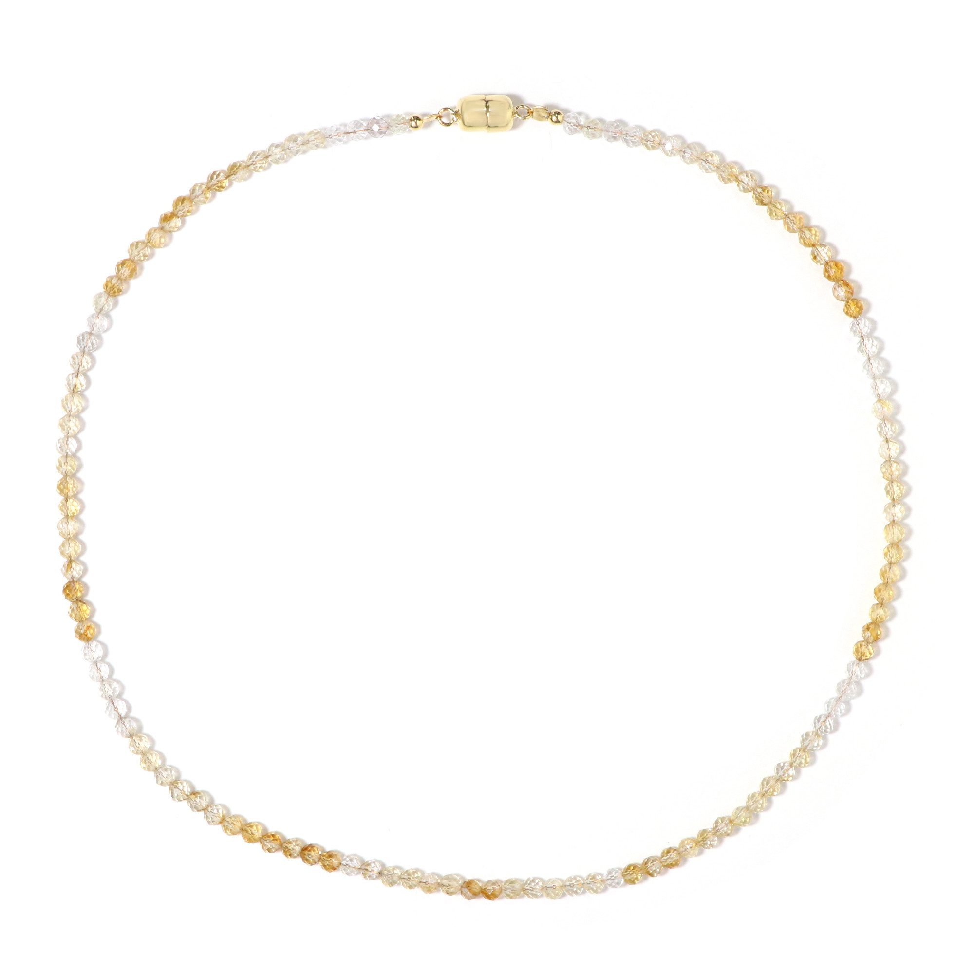 Cavill Silberkette Bolivianischer Citrin Vergoldetes Silber Collier (1-tlg)