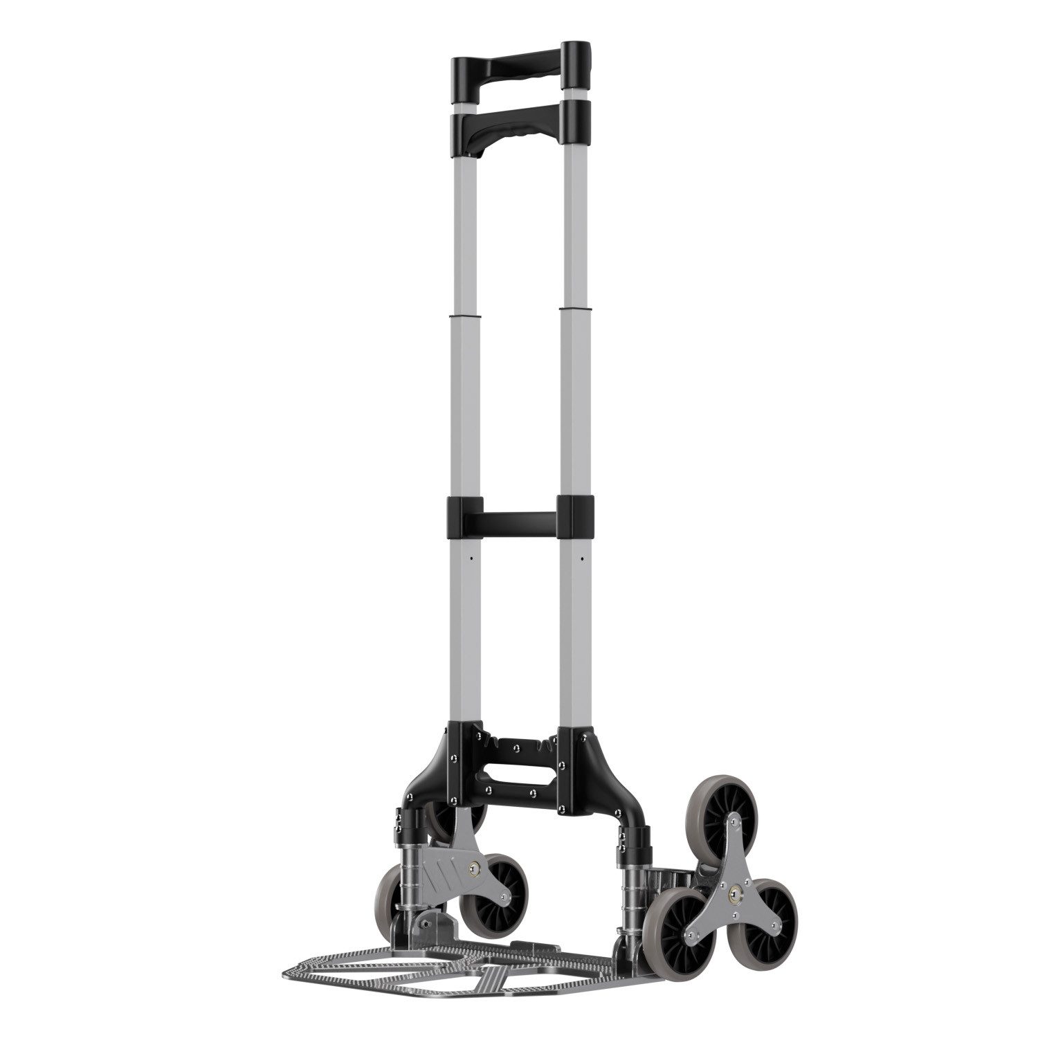 TroniTechnik Sackkarre Transportkarre Handkarre Handwagen, klappbar bis 75kg Tragfähigkeit, (Treppensackkarre mit rutschfester Fläche und Tragegriff, 45x45x100 cm mit Spanngummiseil für sicheren Transport), klappbar, Transportkarre mit verstellbaren Griff