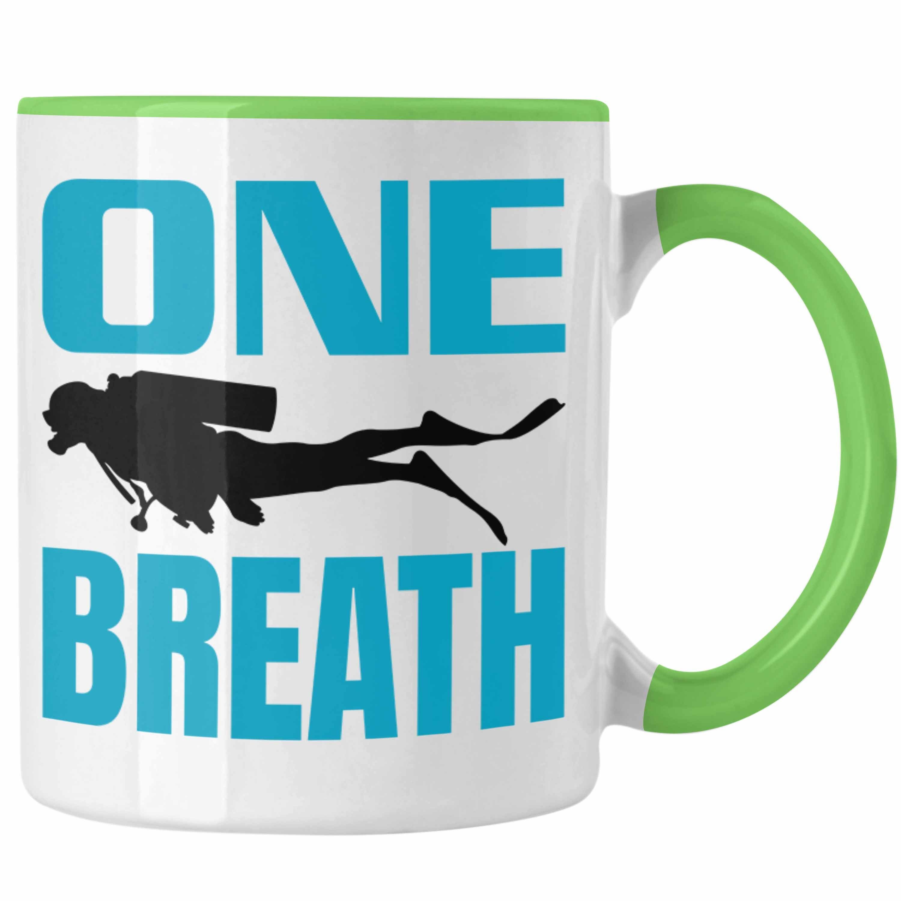 Grün Tasse Geschenkidee Breat für Trendation Taucher Taucher Tasse Scuba Diving Geschenk One