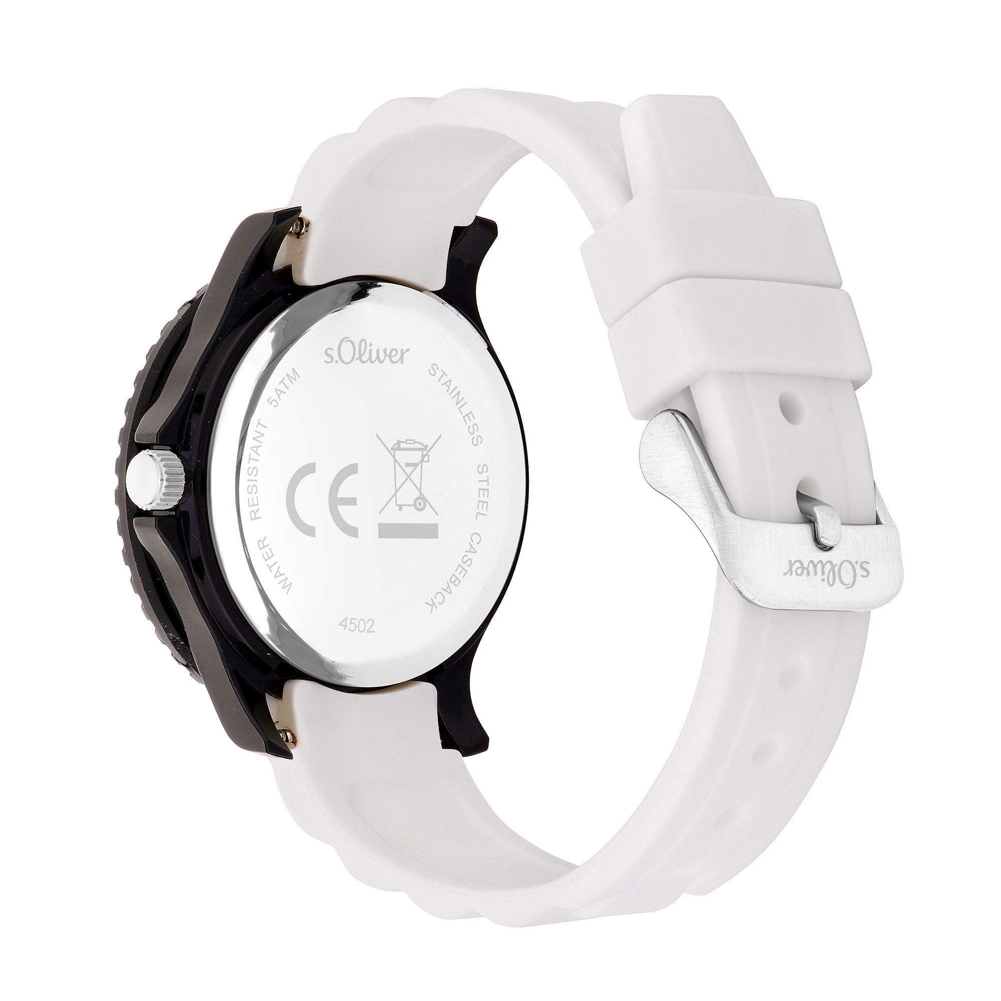 s.Oliver Quarzuhr The Action Time SO-4502-PQ, Armbanduhr, Silikonarmband, Kinderuhr, Junge, analog