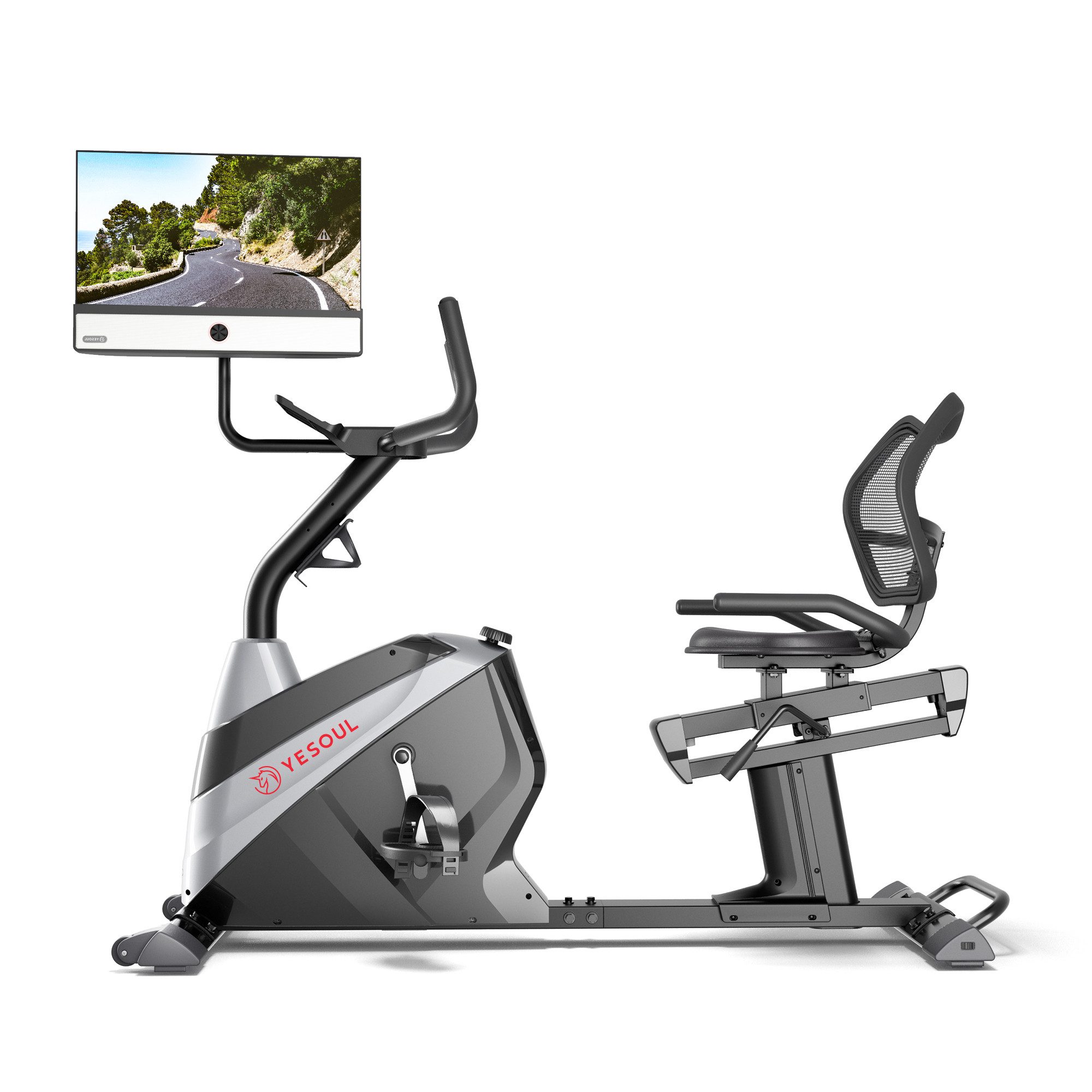 yesoul Ergometer J1 Plus (1-tlg., Exercise Bike), 21,5-Zoll-LED-FHD-Bildschirm, Heimtrainer, kompatibel mit Apps