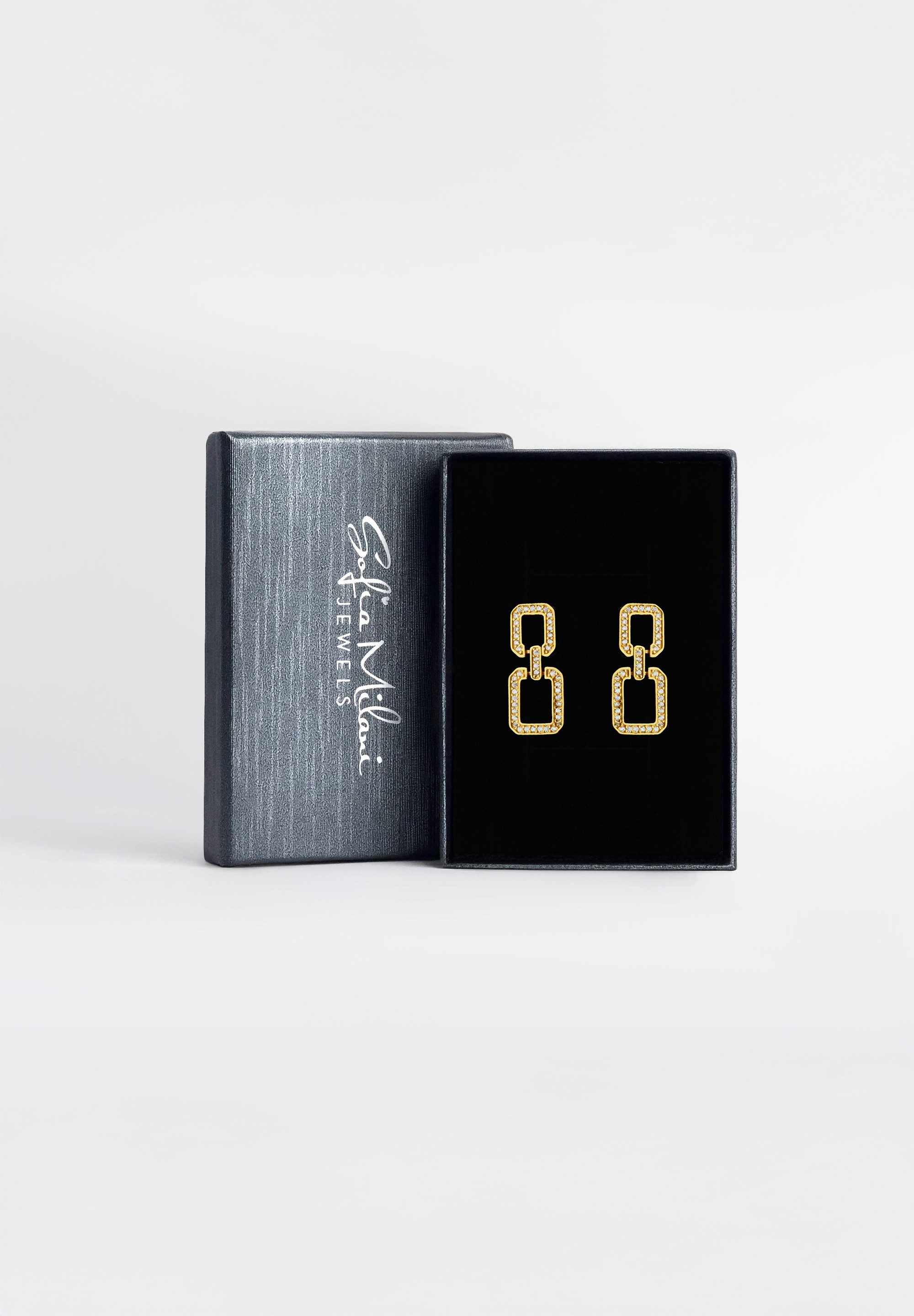 Sofia Milani Paar Ohrhänger Quadrat, 925 Silber Damen Schmuck - E2660