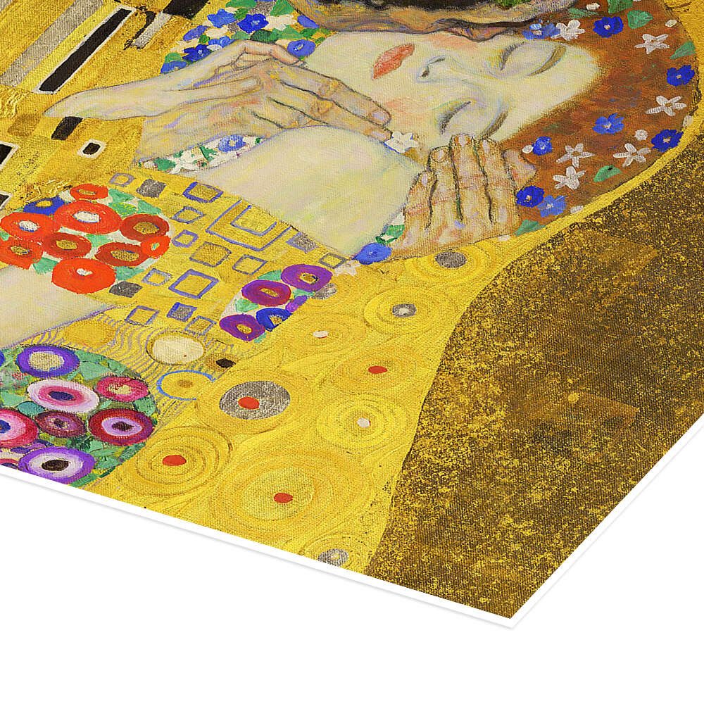 Posterlounge Wandbild Der Kuss (Detail) III, Gustav Klimt, erhältlich als Poster, Leinwandbild, Wandsticker oder Acrylglasbild