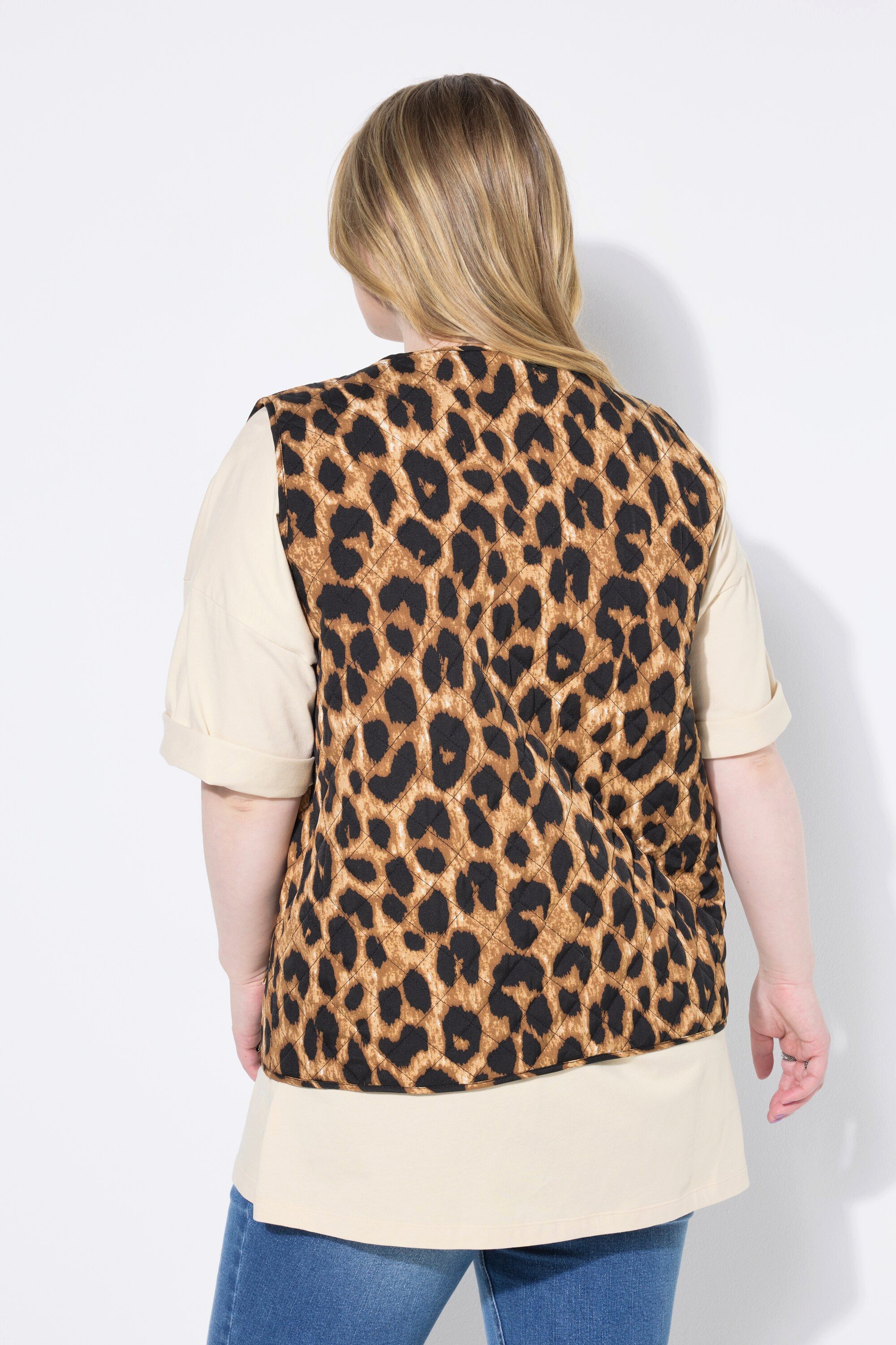 Studio Untold Steppweste Steppweste A-Line Leo Bändchen-Verschluss