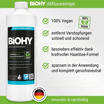 BiOHY Abflussreiniger 2er Pack (2 x 1 Liter Flasche) Rohrreiniger