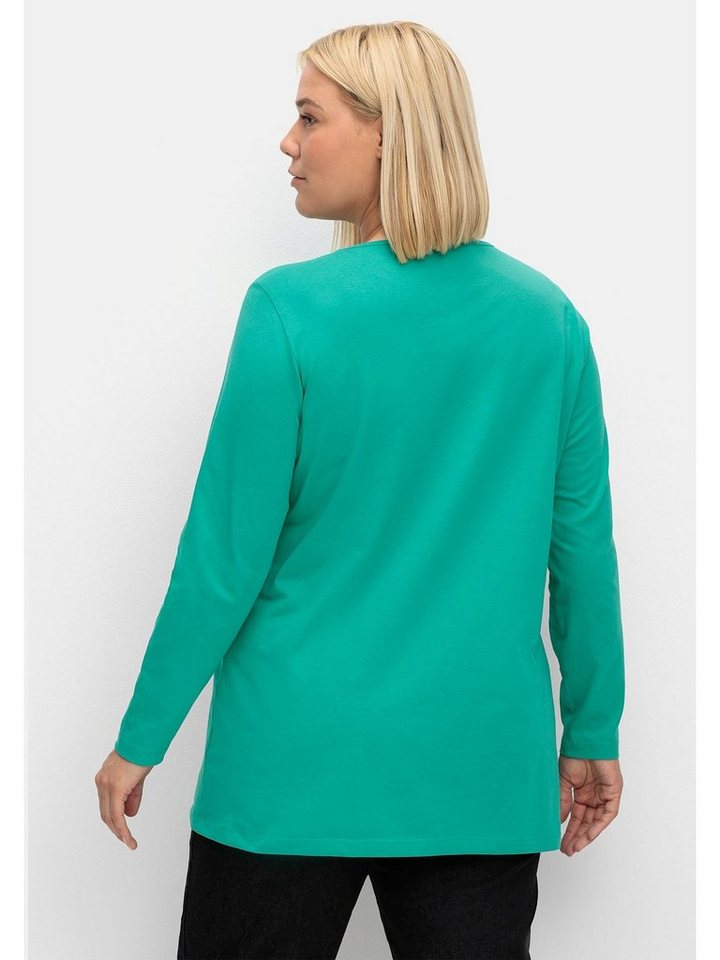 Sheego Longshirt Große Größen mit aufgesetzten Taschen