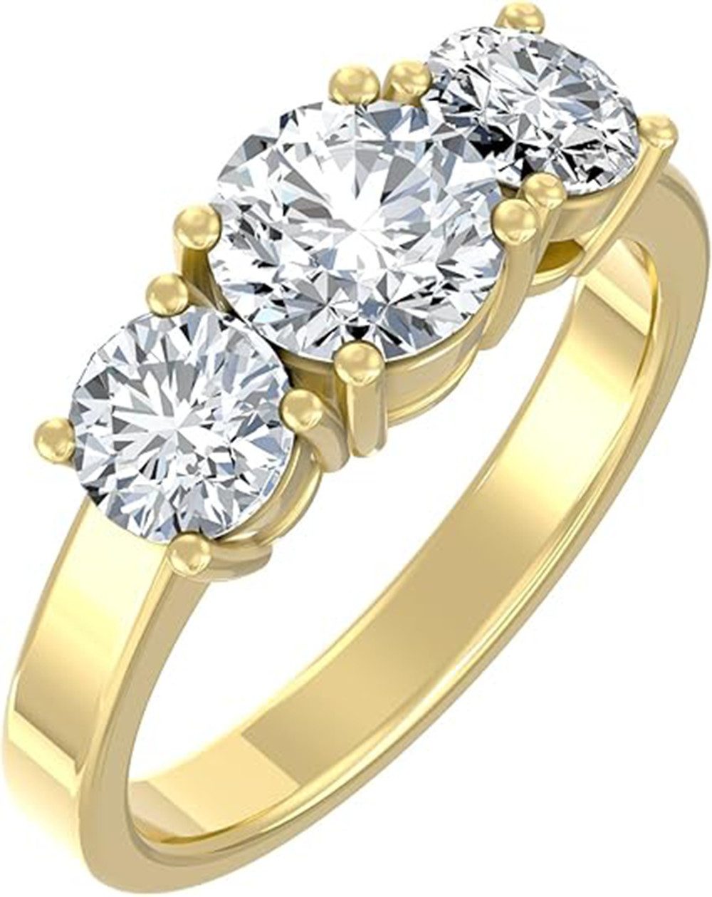 Jumpeak Diamantring 1ct VS1,lab grown diamant ring,verlobungsring,damen geschenk, 3EX Eheringe,liebes geschenk für sie,geschenk ideen für frau,14K Gold