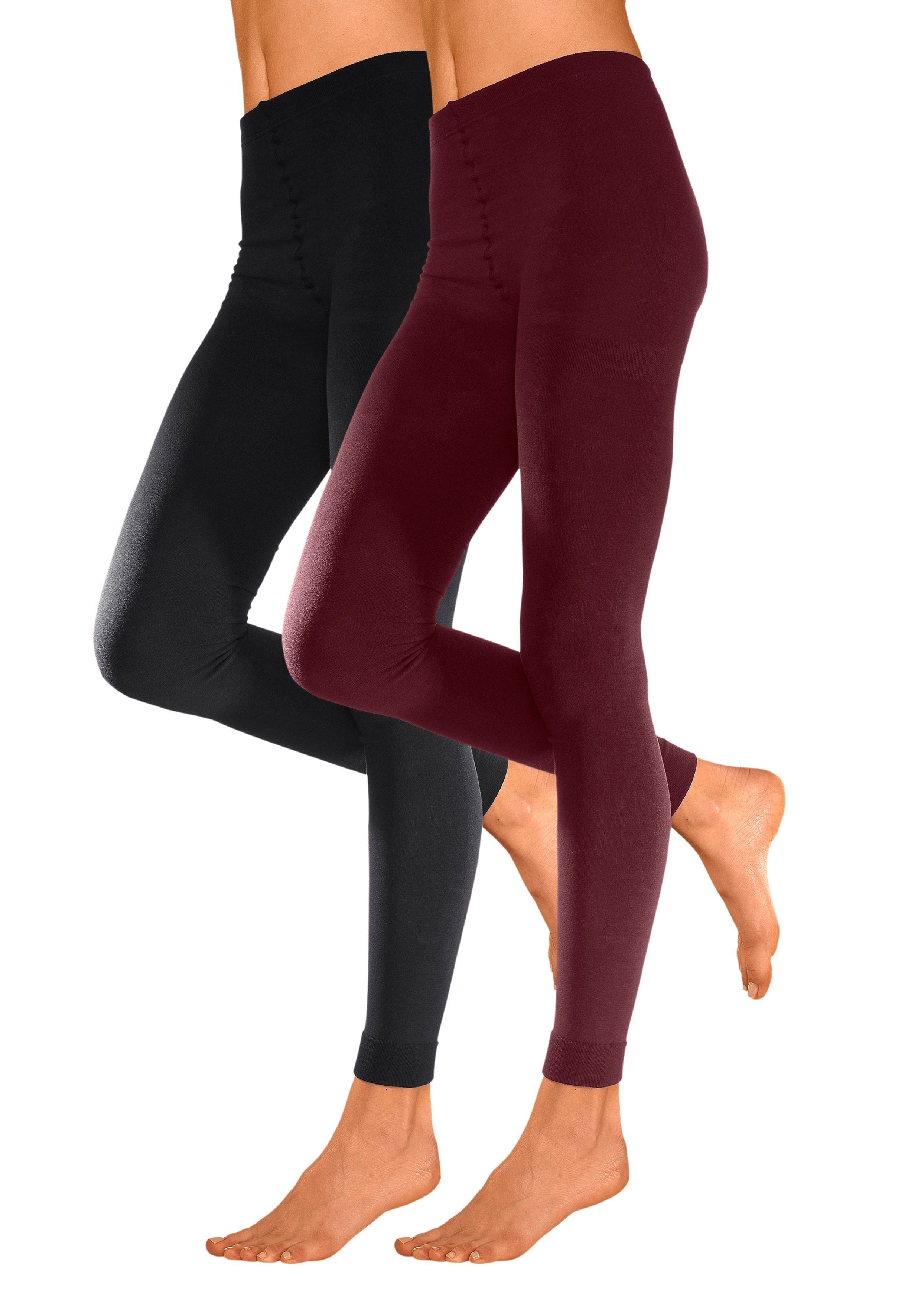 Lavana Thermoleggings (2er-Pack) innen leicht angeraut