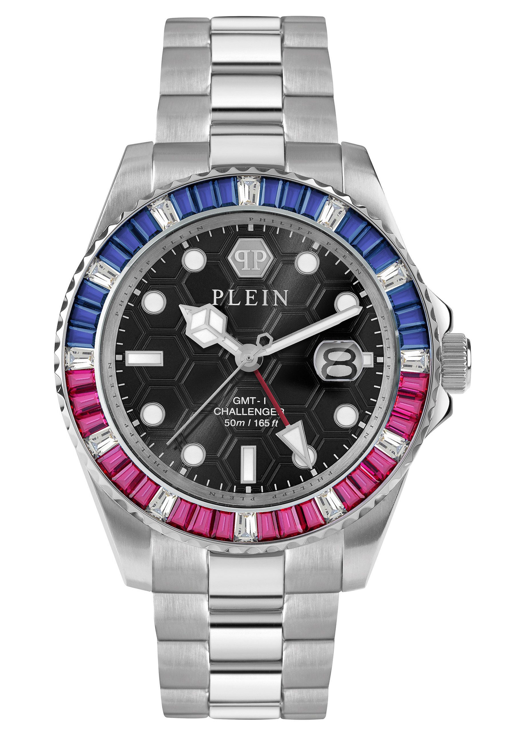 PHILIPP PLEIN Quarzuhr GMT-I CHALLENGER BAGUETTES, (1-tlg), Quarz-Analoguhr günstig online kaufen