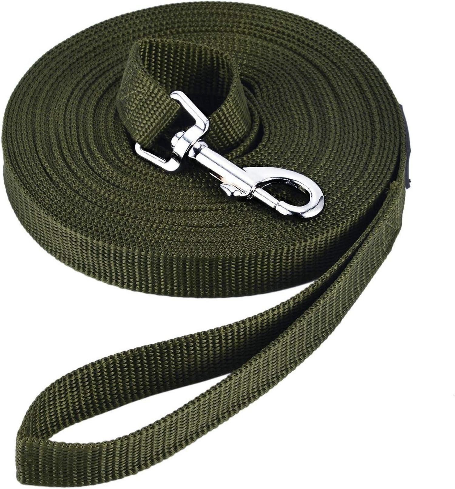 Hunde-Halsband Schleppleine Nylon Hundeleine Robust Wetterfest D-Karabiner