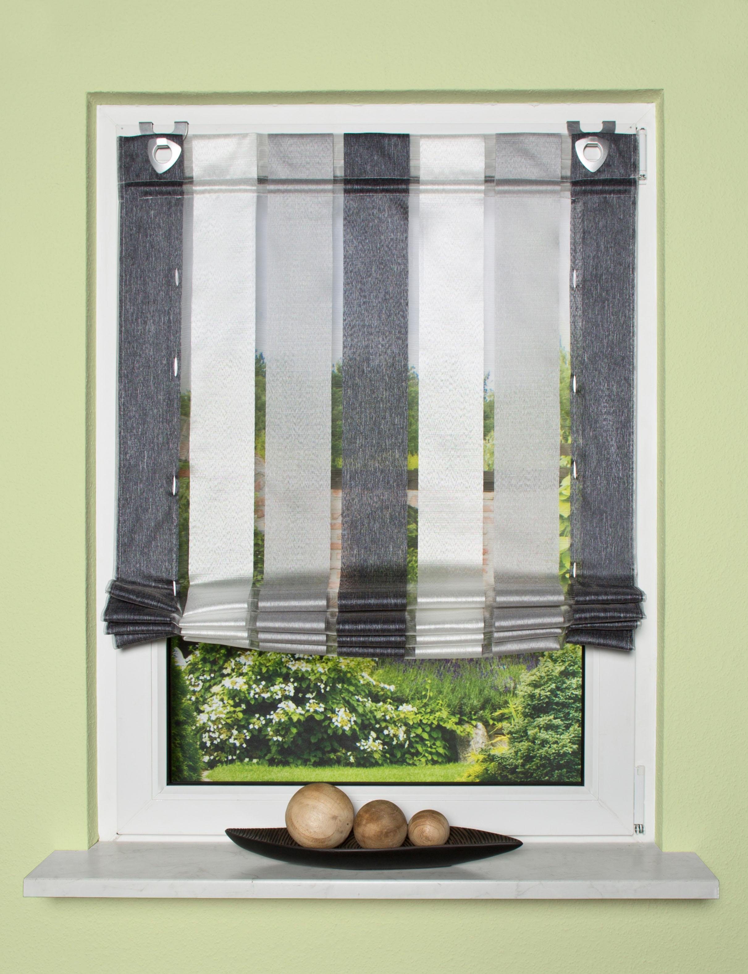 HOME WOHNIDEEN Raffrollo LOSANA, mit Hakenaufhängung, ohne Bohren günstig online kaufen