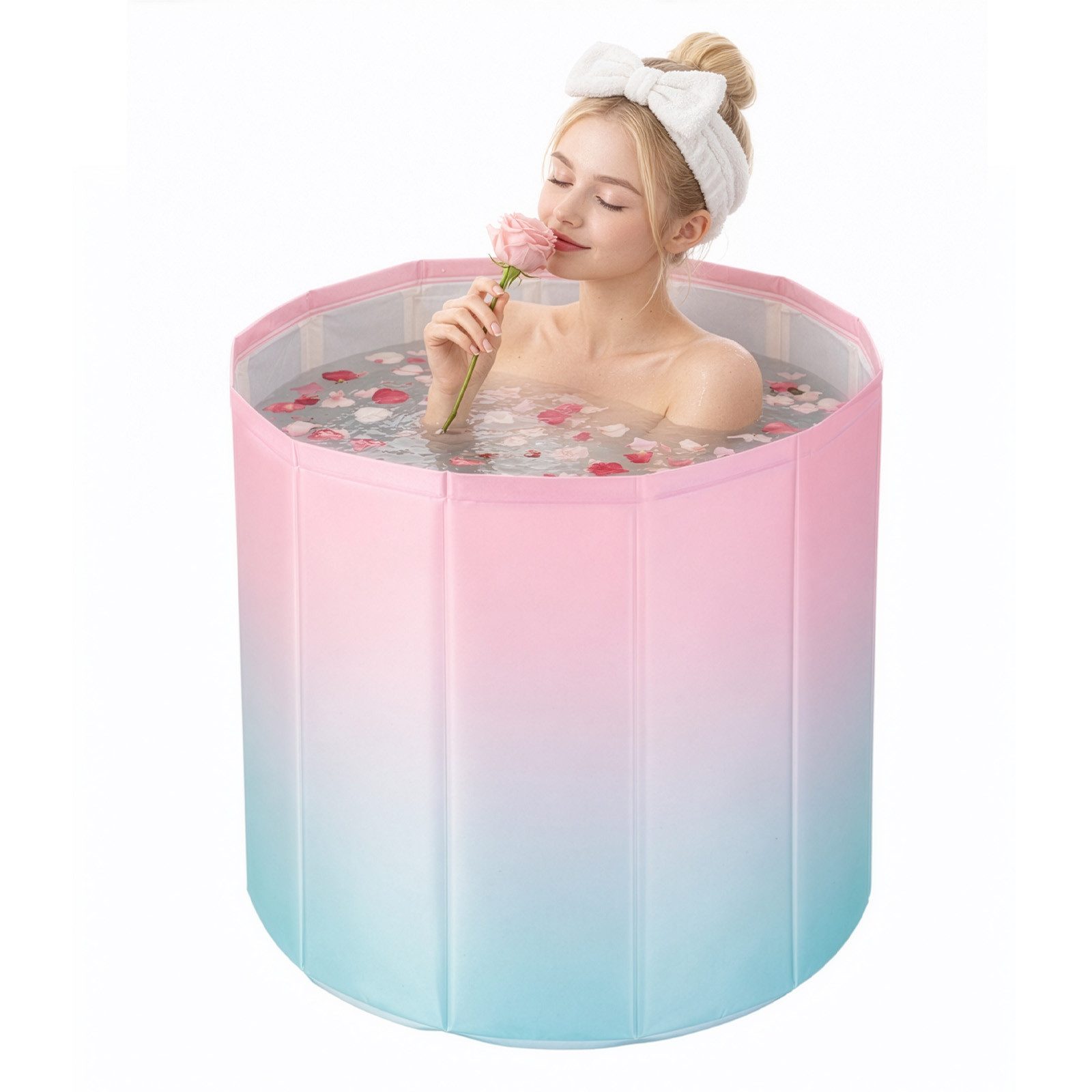 Youyijia Badewanne Faltbare Badewanne 66,5×70 cm Eisbadewanne tragbar