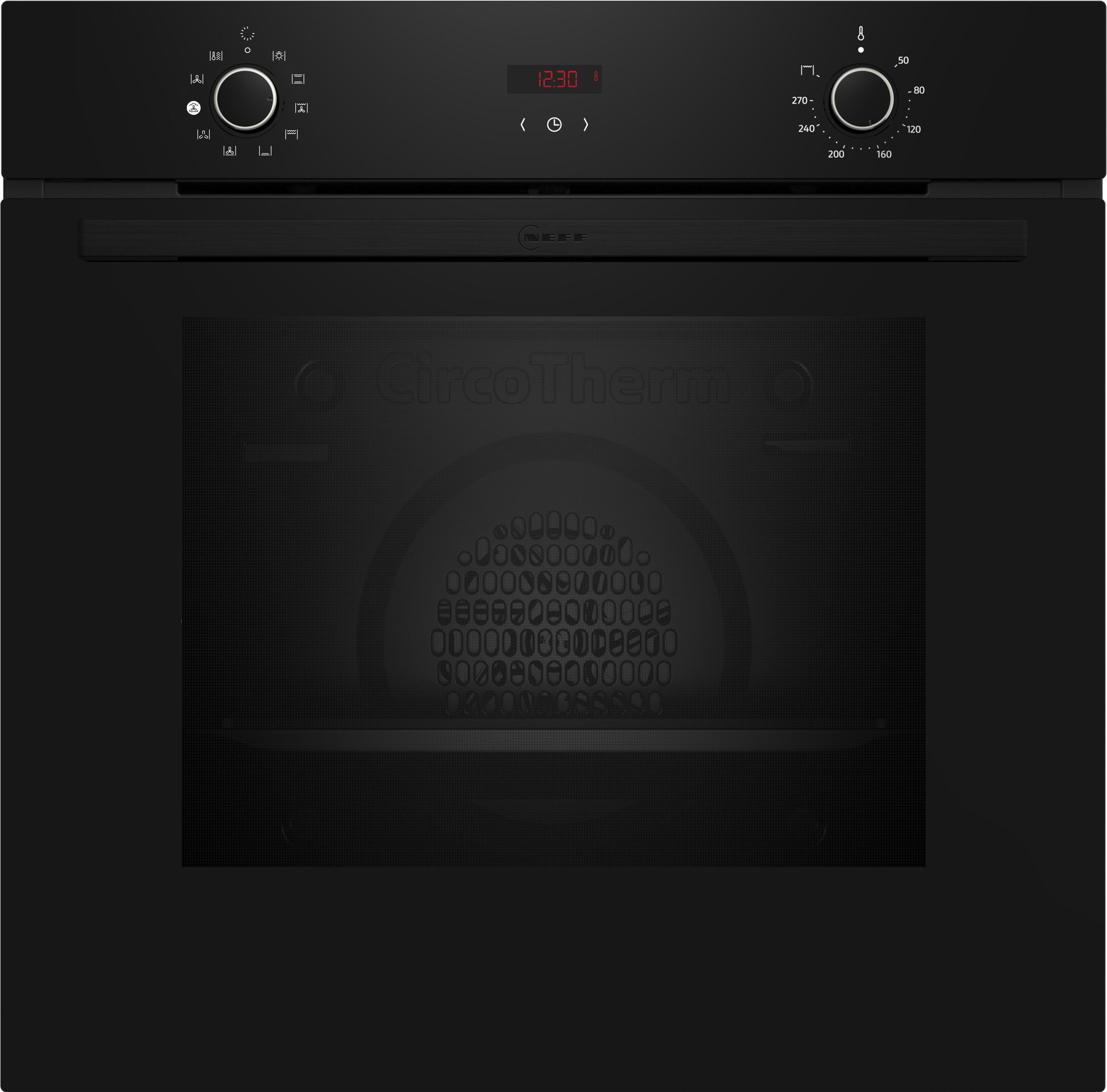 NEFF Backofen N 30 B1CVD0AK3, mit Teleskopauszug nachrüstbar, Hydrolyse, Base Steam für Knusprigkeit & schnelle EasyClean-Reinigung