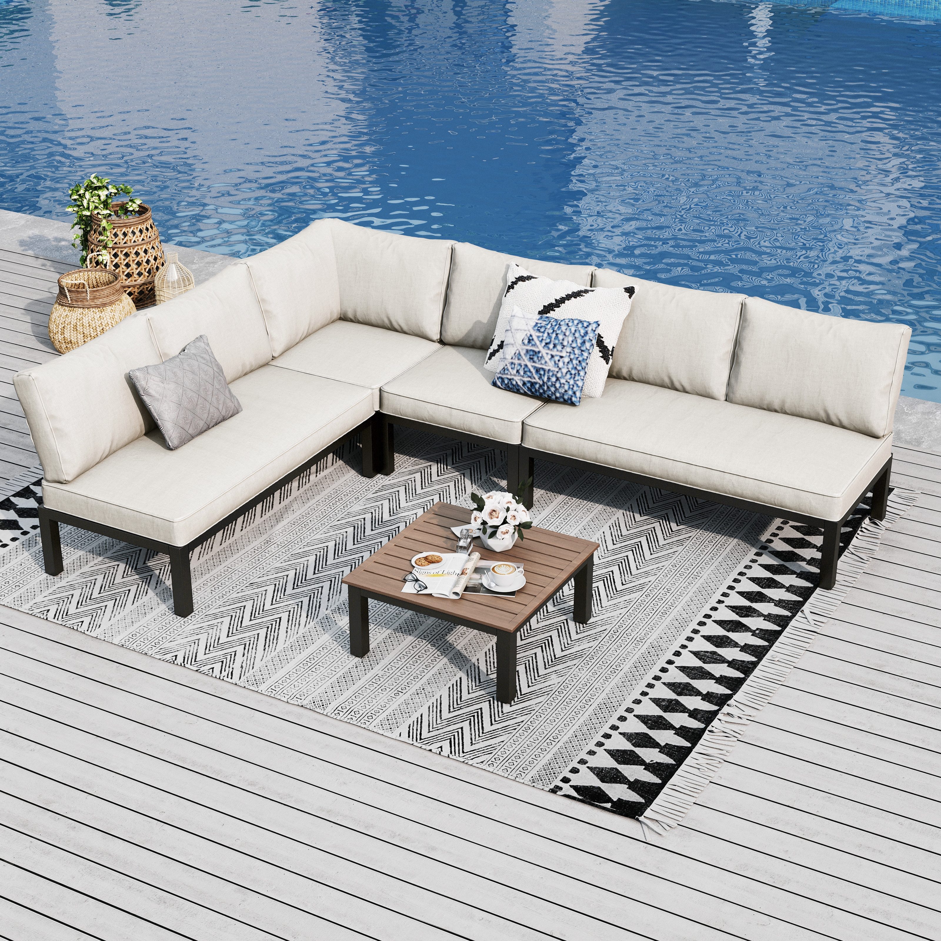 PHI VILLA Gartenlounge-Set, (Gartenmöbel Balkonmöbel Set günstig online kaufen