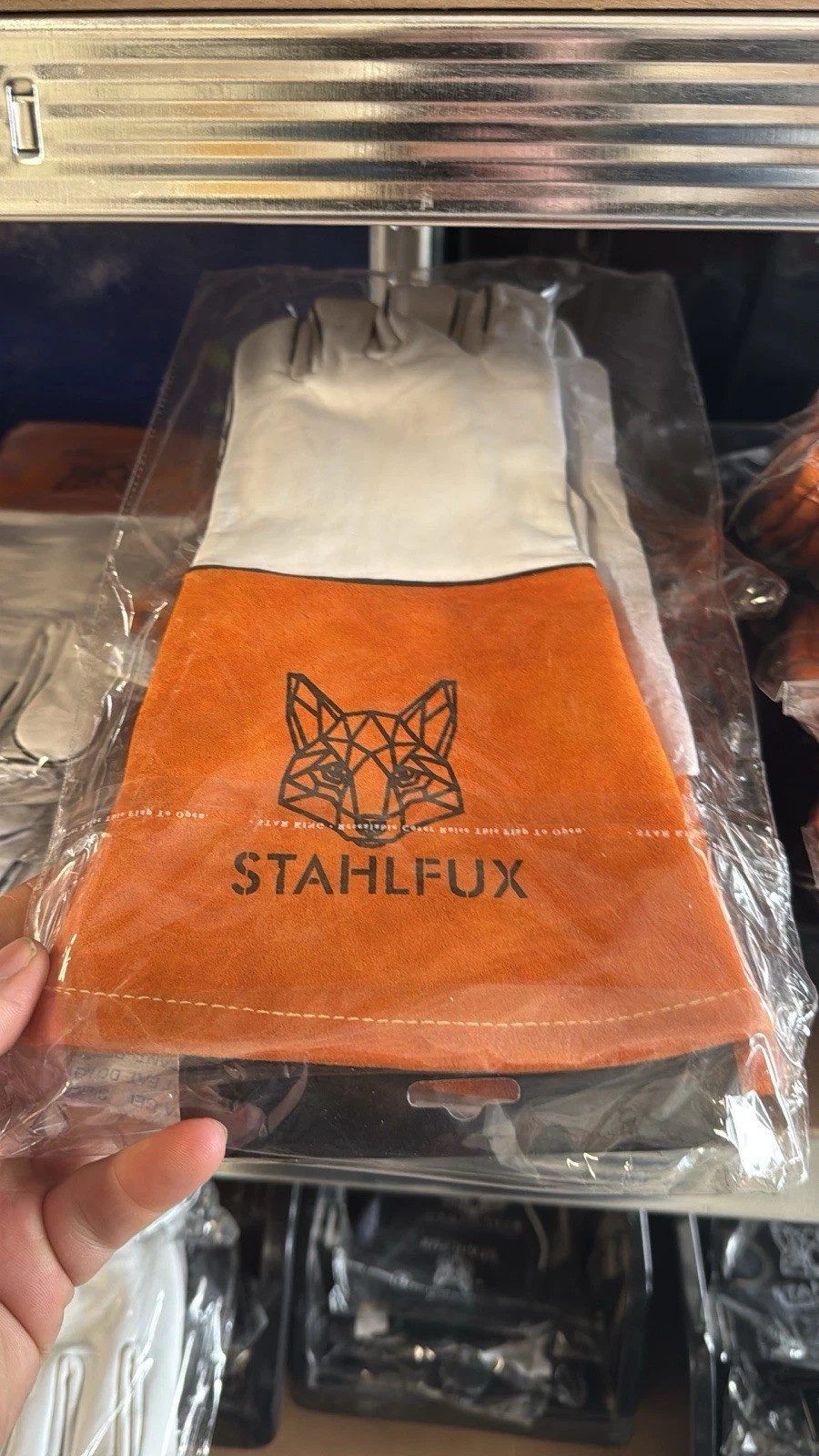 StahlFux Schweißerhandschuhe Schweißerhandschuhe Handschuhe (Spar-Set, 1-St., schweißen) robustem Ziegenleder für lange Haltbarkeit und präzises Arbeiten