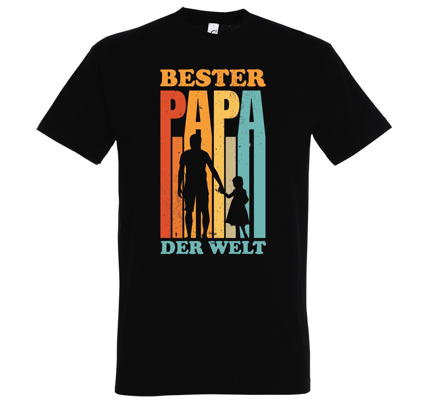 Designz Print Schwarz Welt" Youth Herren T-Shirt Spruch Papa T-Shirt mit "Bester der