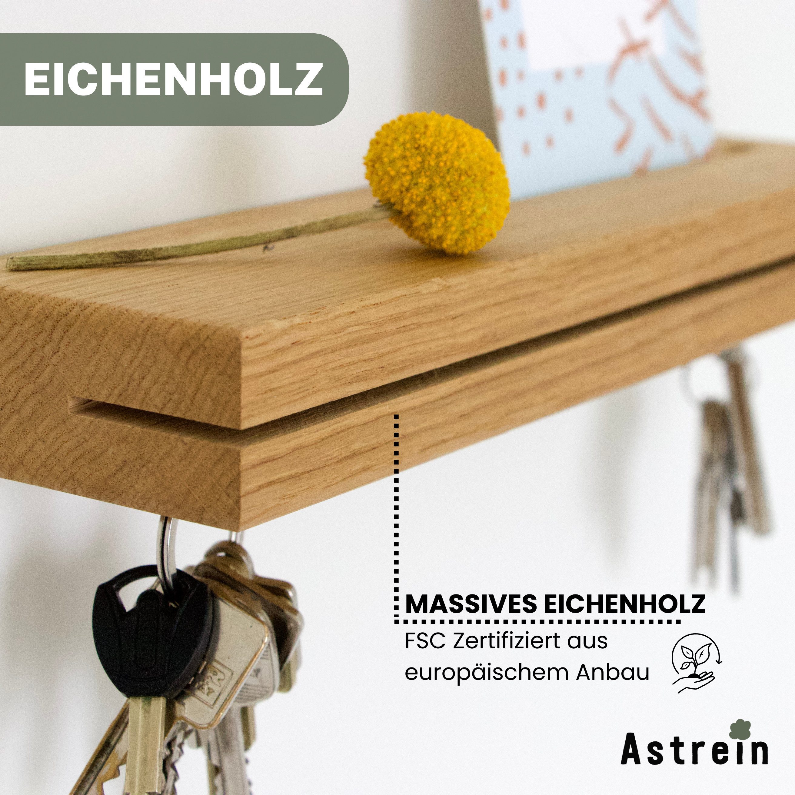 Astrein Schlüsselbrett, Schlüsselbrett aus Holz, Magnetisches günstig online kaufen