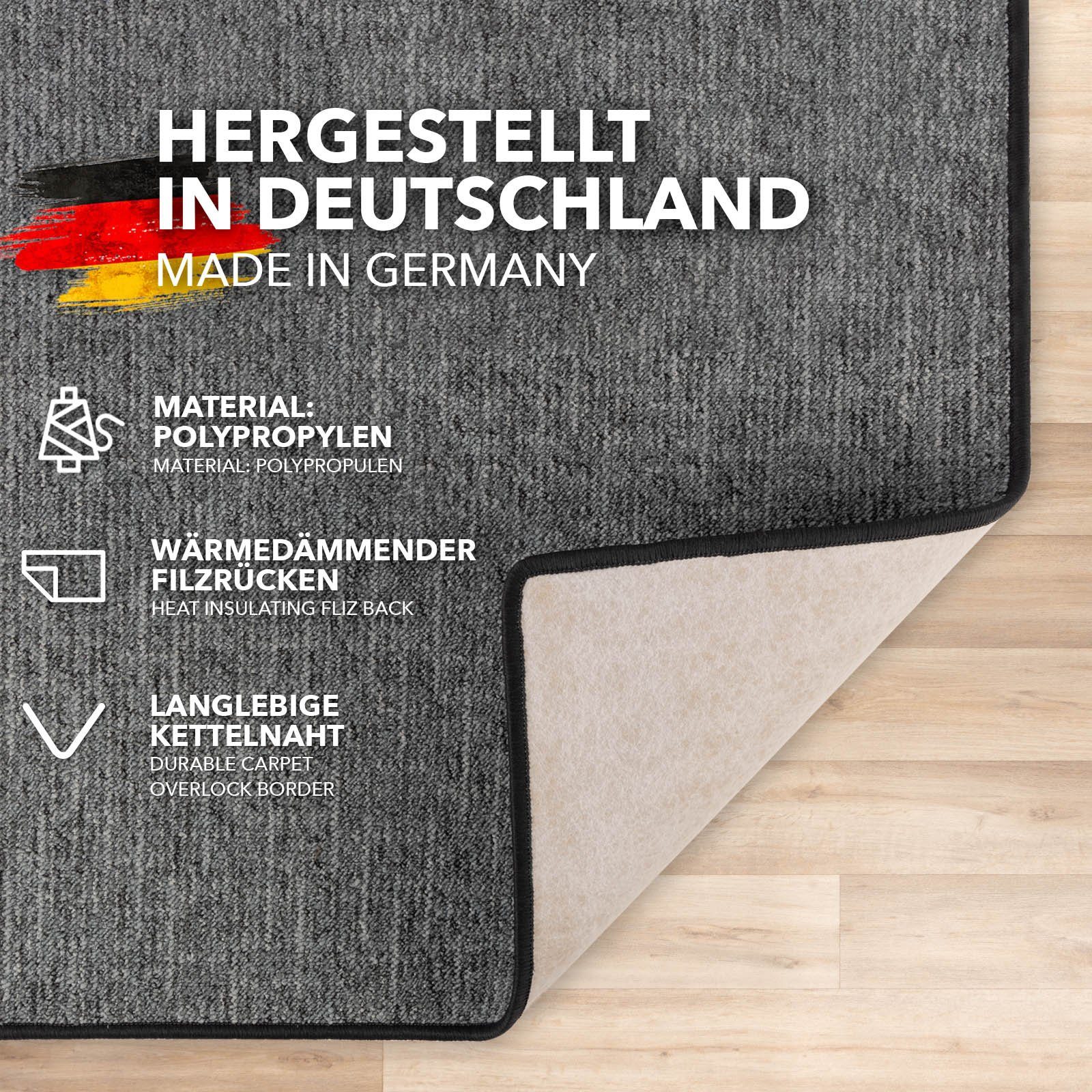 Kubus Teppich Marlo, Flacher Schlingenflor, Strapazierfähig günstig online kaufen