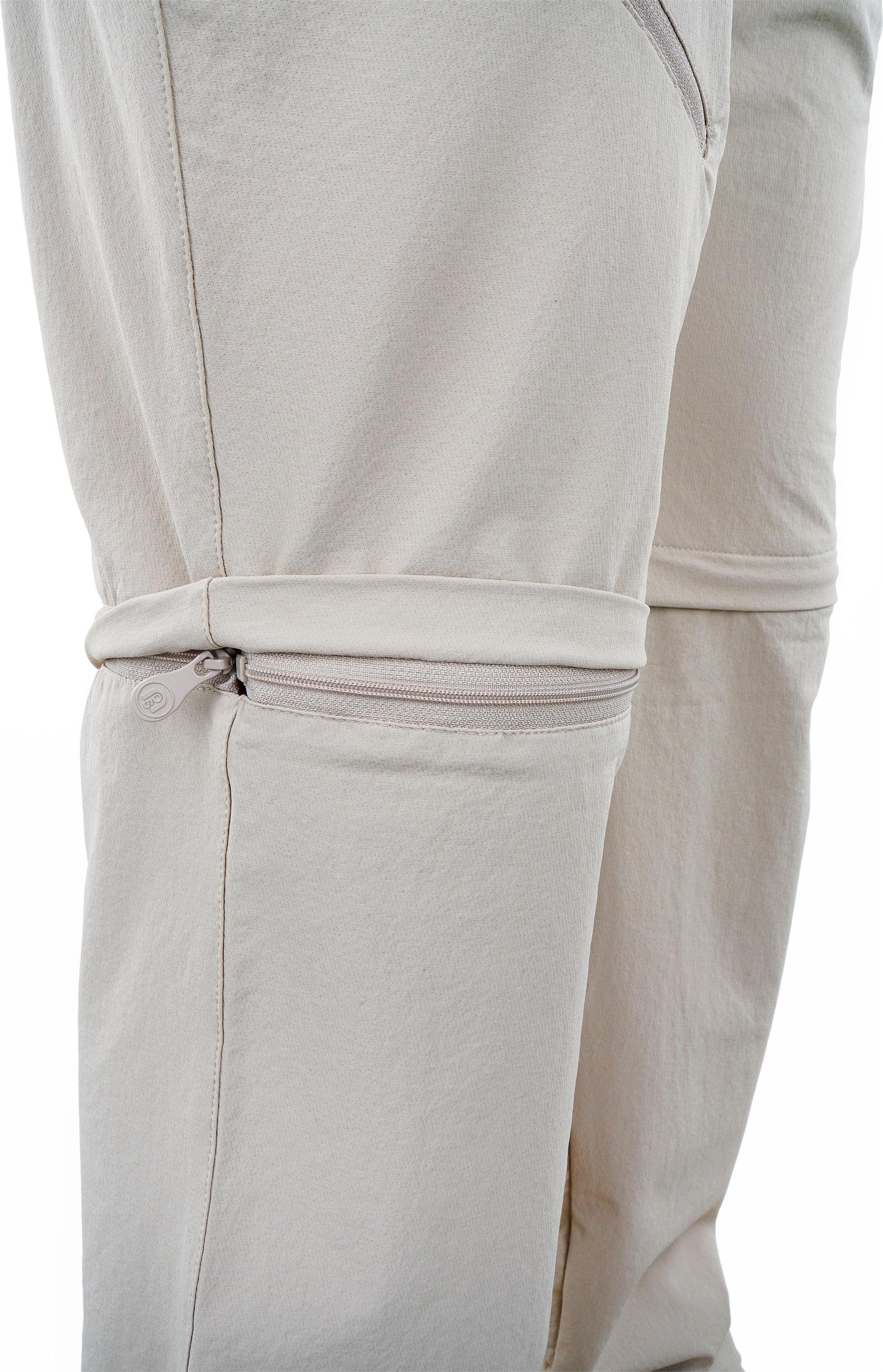 normani Zip-off-Hose Herren 2-in-1 Zip-Off Softshellhose Daventry Outdoorhose Wanderhose Sommerhose mit Sonnenschutzfaktor 50+