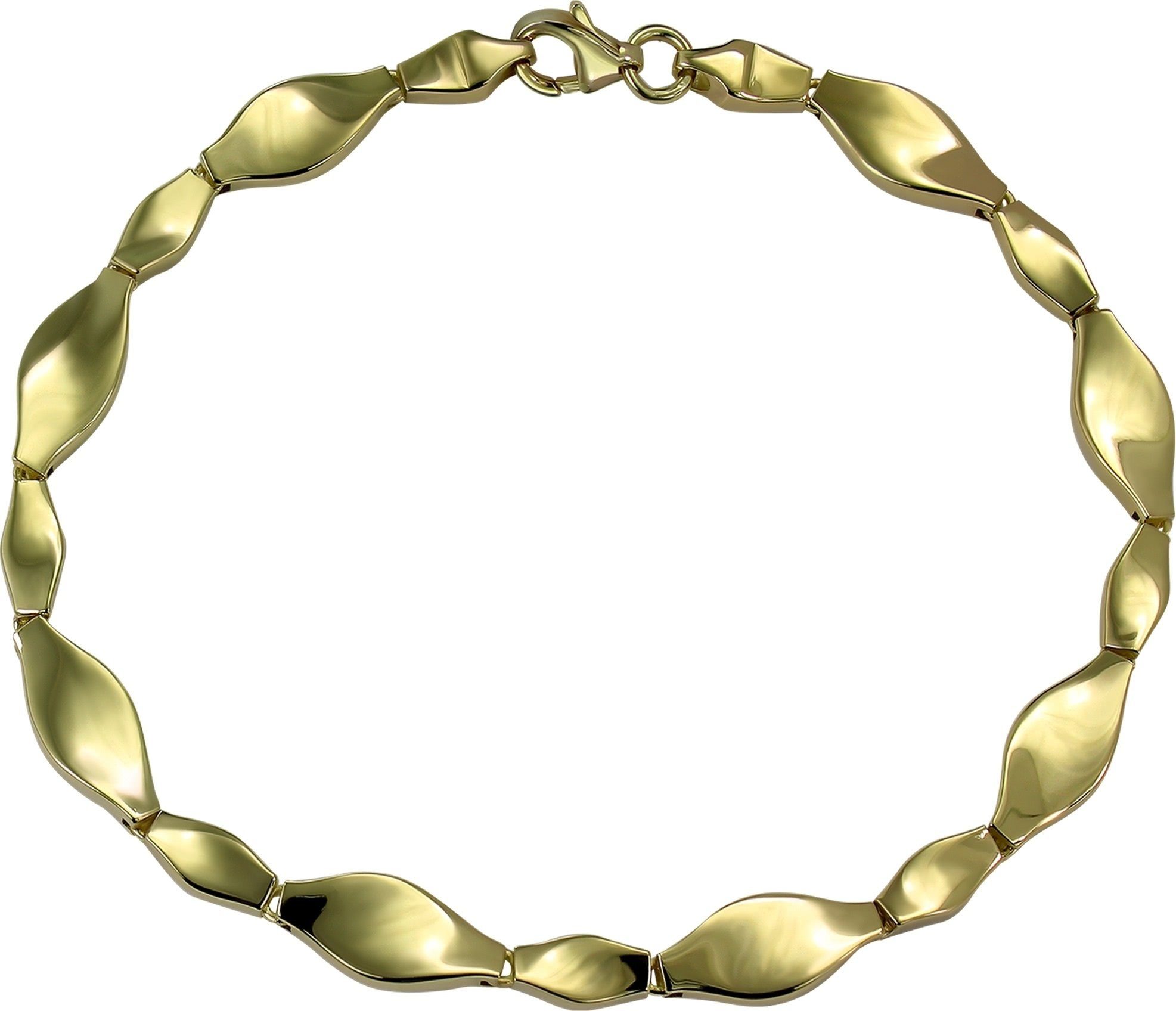 GoldDream Goldarmband GoldDream Armband Wave 333 Gold 19cm (Armband), Damen Armbänder ca. 19cm, 333 Gelbgold - 8 Karat, Farbe: gold