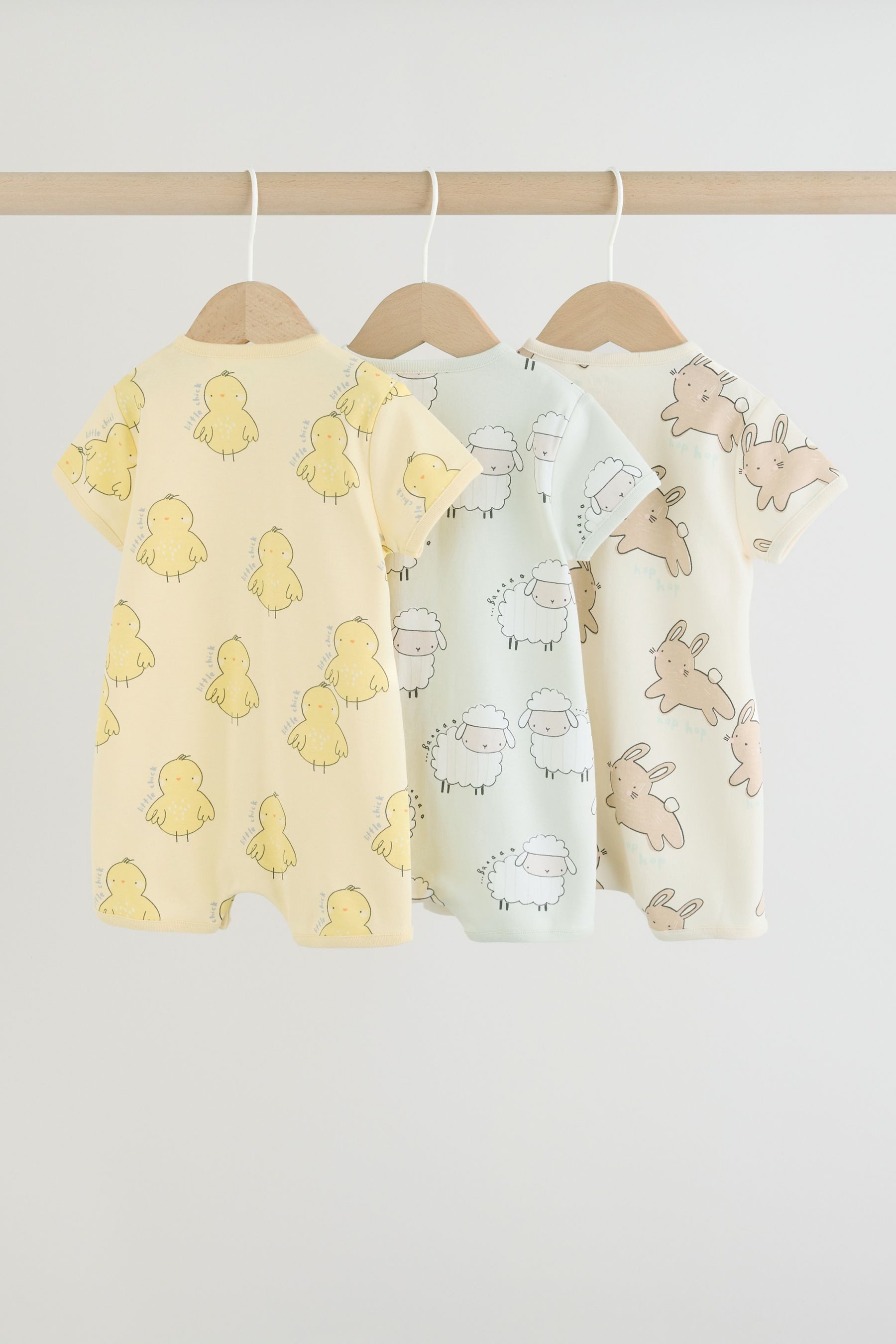 Next Strampler Strampelanzüge aus Jersey, 3er-Pack (3-tlg)