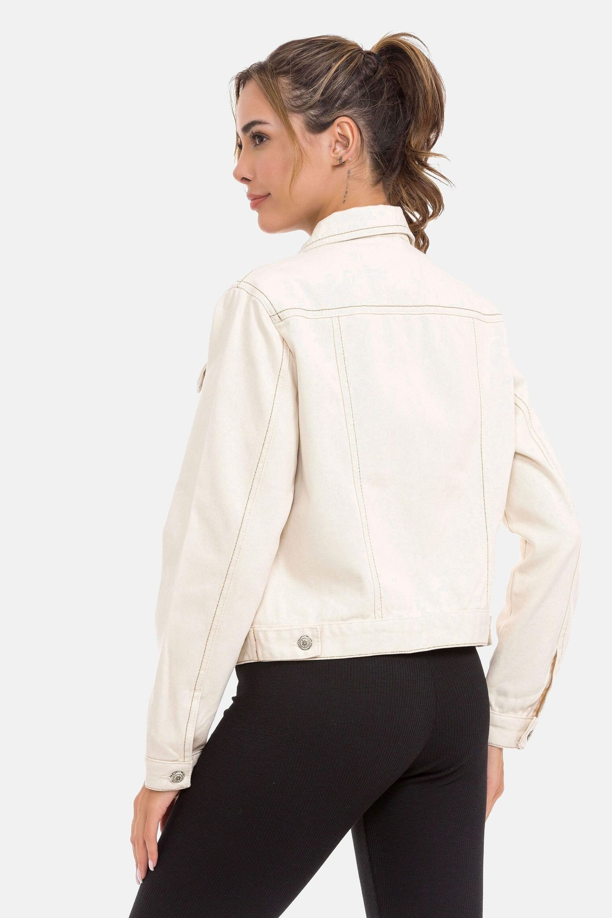 Cipo & Baxx Jeansjacke Jeansjacke Mit praktischen Brusttaschen, WJ212 günstig online kaufen