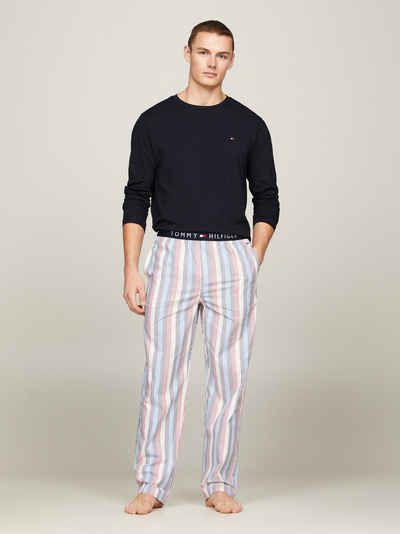 Tommy Hilfiger Underwear Pyjama LS PANT WOVEN SET PRINT (Set, 2 tlg., 2er) mit Logobund