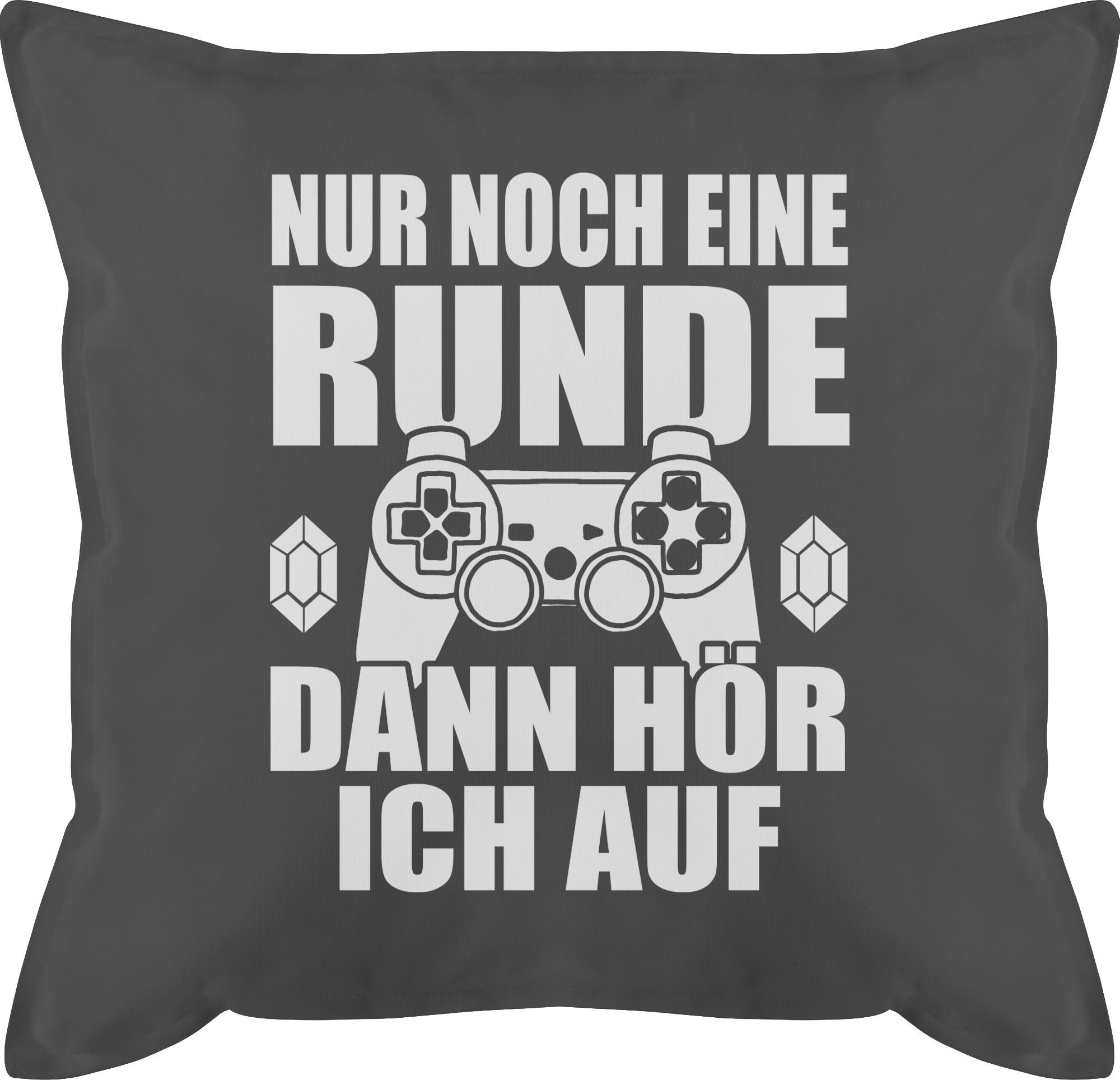 noch Dekokissen ich dann Runde hör auf, Nur mit Deko-Kissen 1 Shirtracer Spruch eine Grau