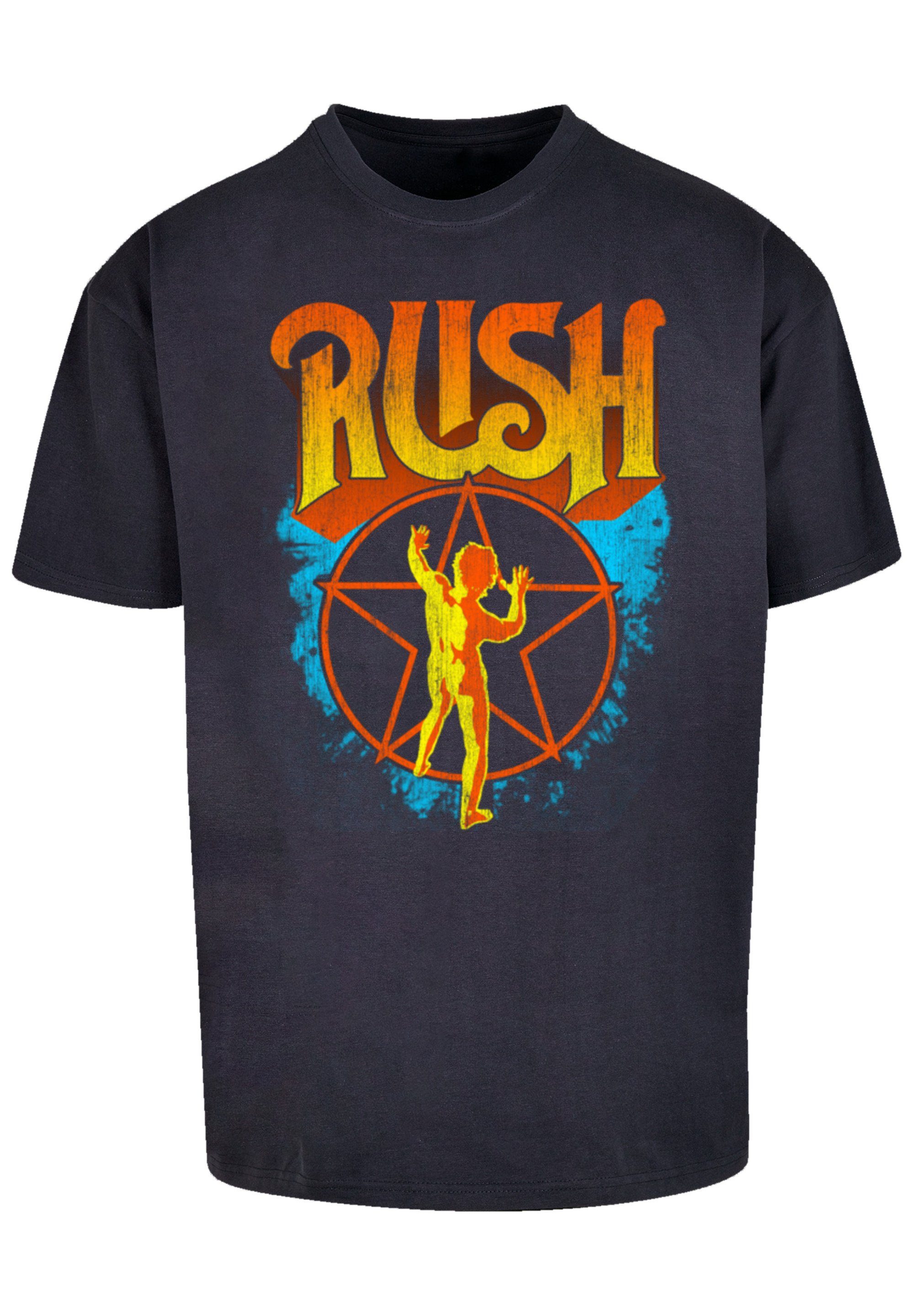 Starman Qualität, T-Shirt Weite und Premium Schultern F4NT4STIC Rock Band Passform Rush überschnittene