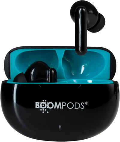 Boompods Skim True kabellose Bluetooth Наушники-вкладыши (Schnelle Verbindung für ungestörten Musikgenuss ohne Verzögerungen, mit ENC Mikrofon, IPX4 Schutz Ear Buds, bis zu 20 Std. Spielzeit)