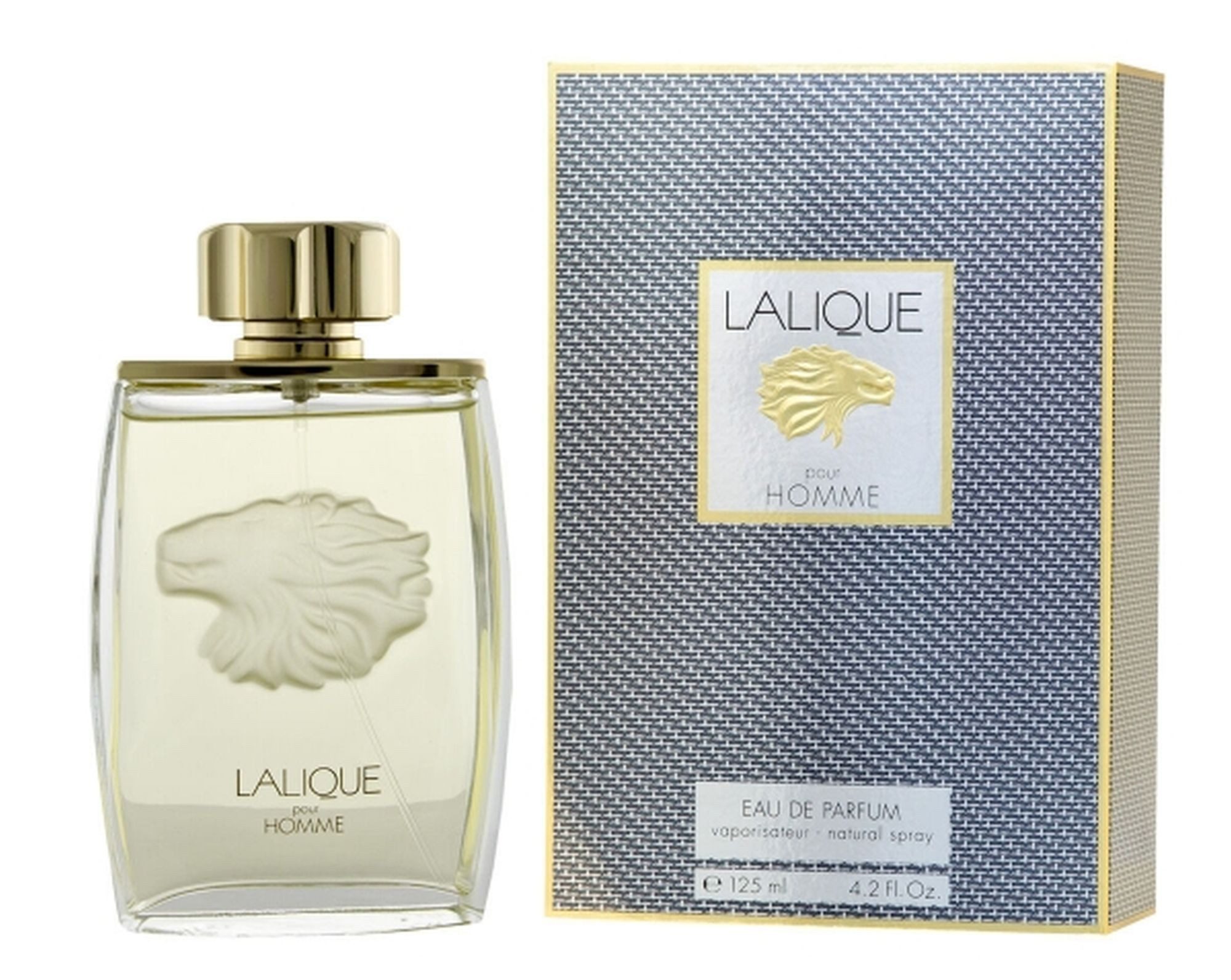 Lalique Duft-Set Pour Homme Lion Eau de Parfum (EDP) Herren Spray, Frisch-würziger Duft mit Bergamotte, Vanille, Amber und Zeder