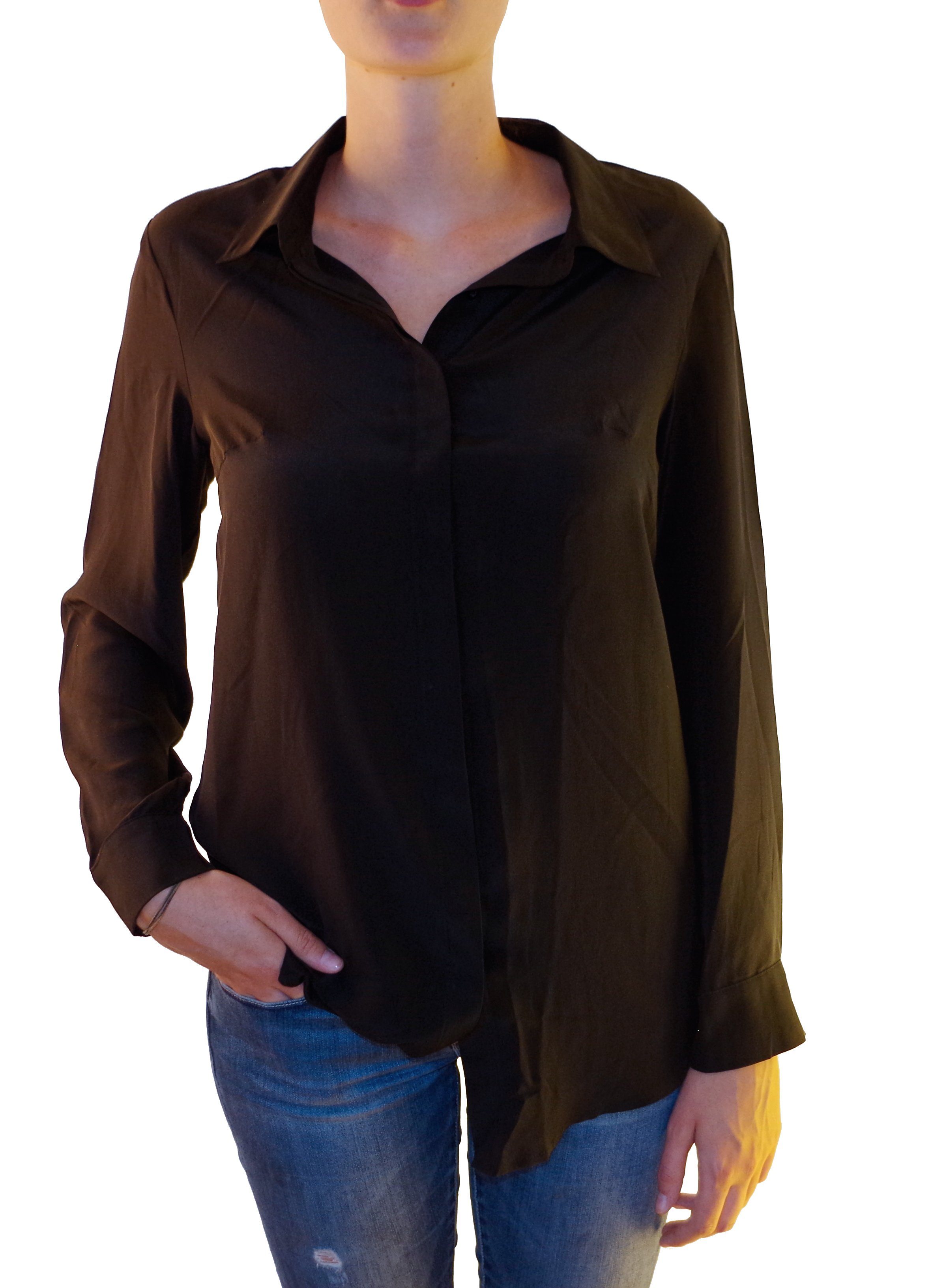 Posh Gear Seidenbluse Damen Bluse Camicina