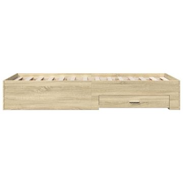 vidaXL Bettgestell Bettgestell mit Schubladen Sonoma-Eiche 90x190 cm Holzwerkstoff