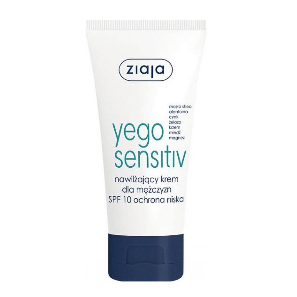 Ziaja Gesichtspflege Yego Sensitiv SPF10 Feuchtigkeitscreme für Männer Niedriger Schutz