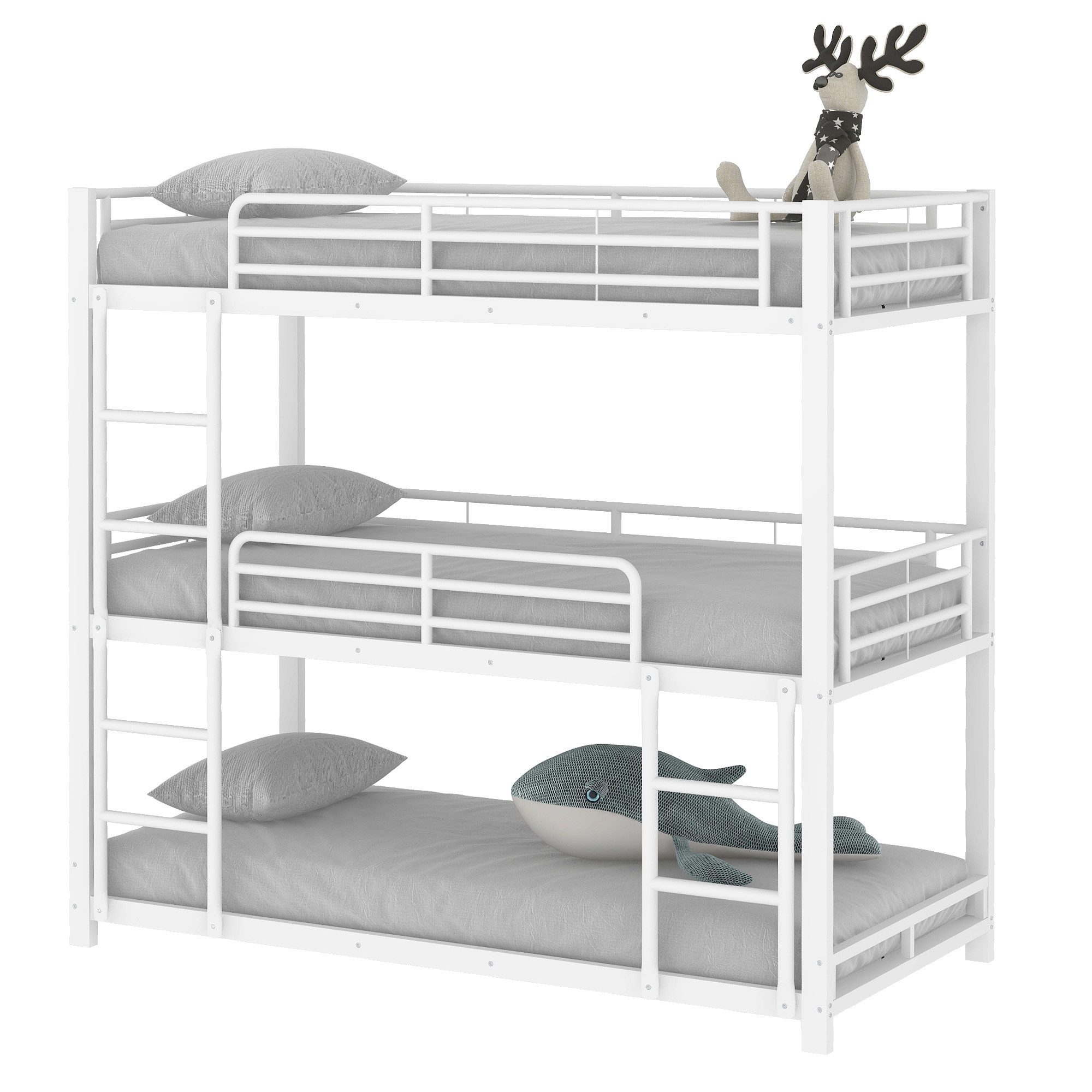 Merax Etagenbett, 90x200cm mit 3 Liegeflächen, günstig online kaufen