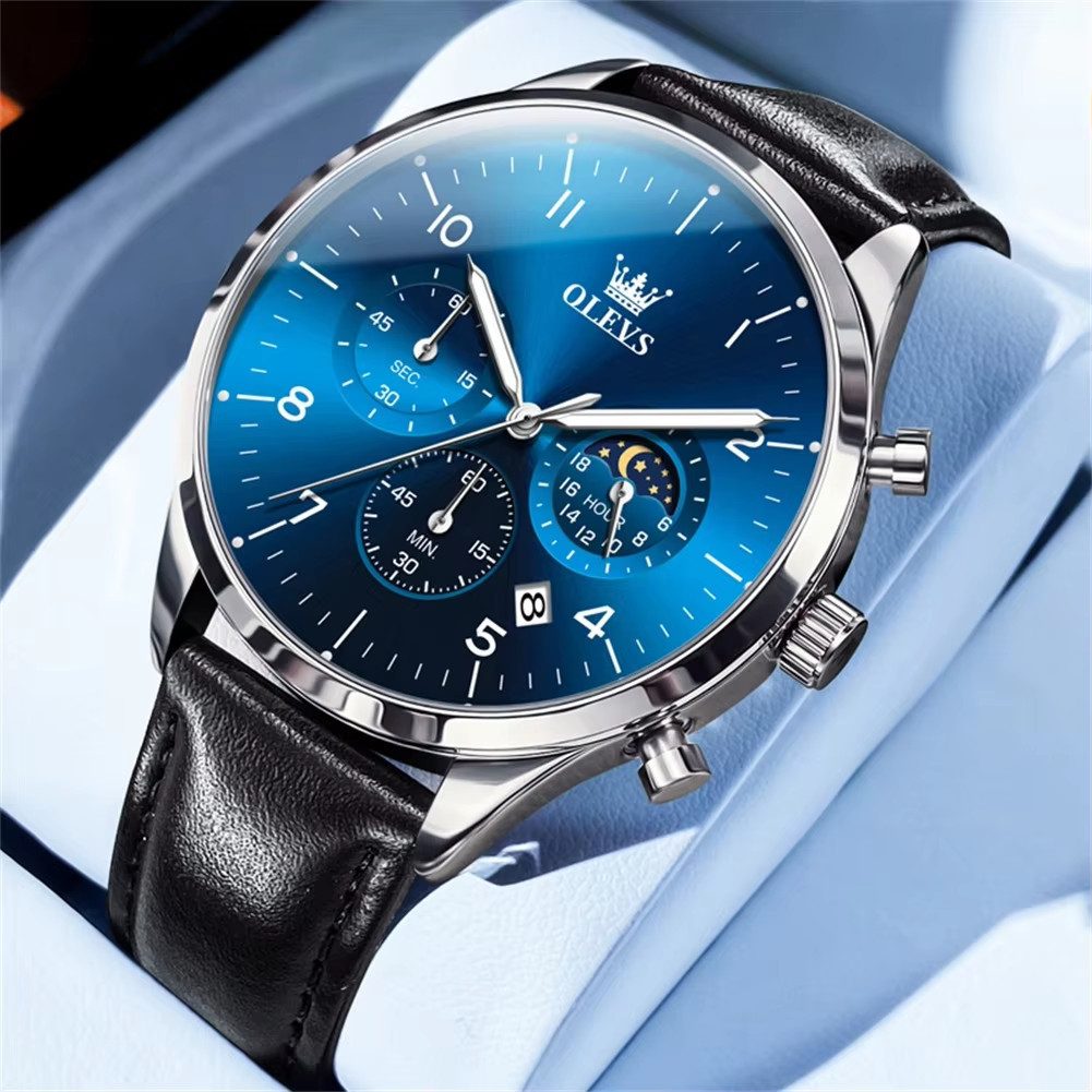 OLEVS Quarzuhr OLEVS Luxus Herrenuhr Chronograph günstig online kaufen