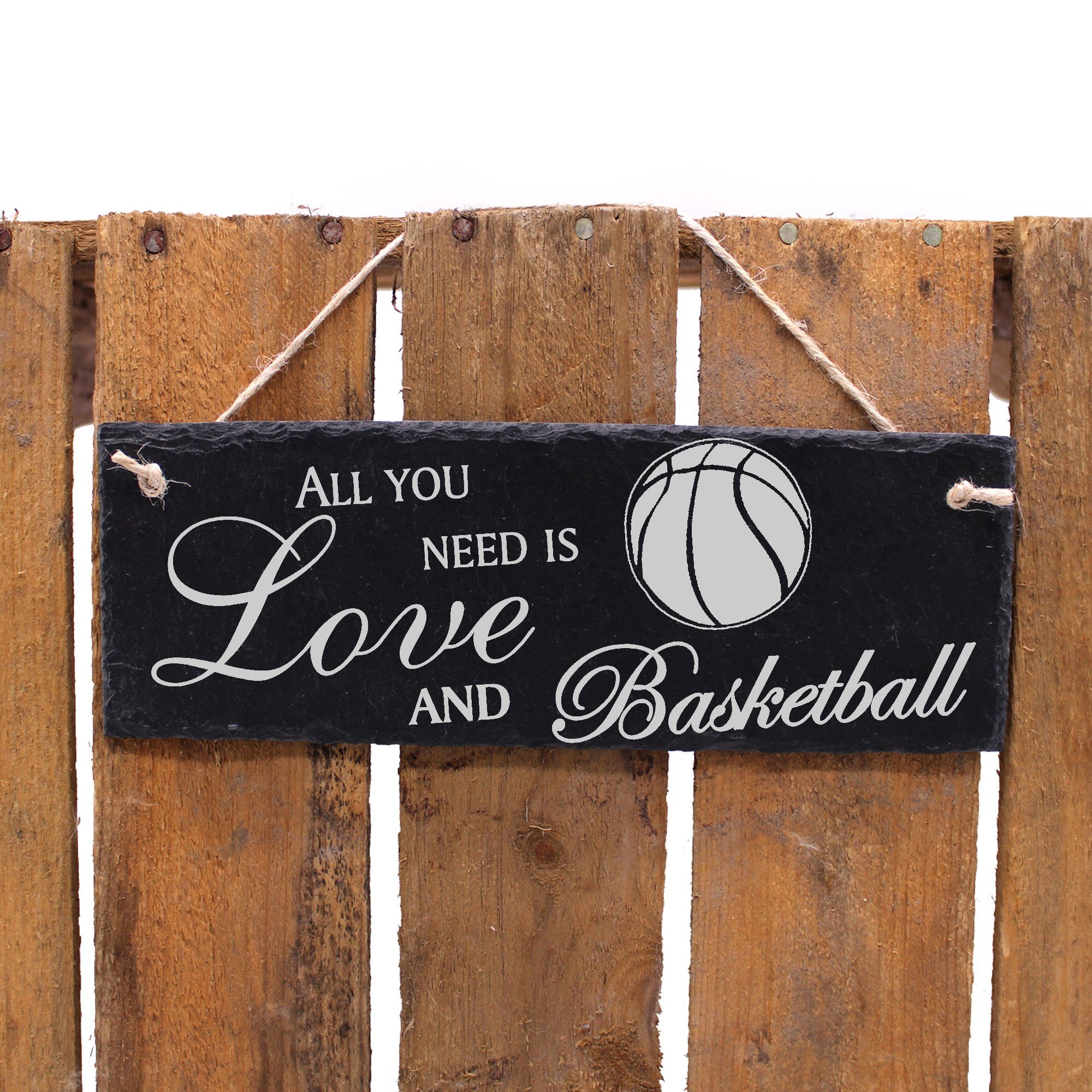 Dekolando Hängedekoration Basketball 22x8cm All and is need you Love Basketball