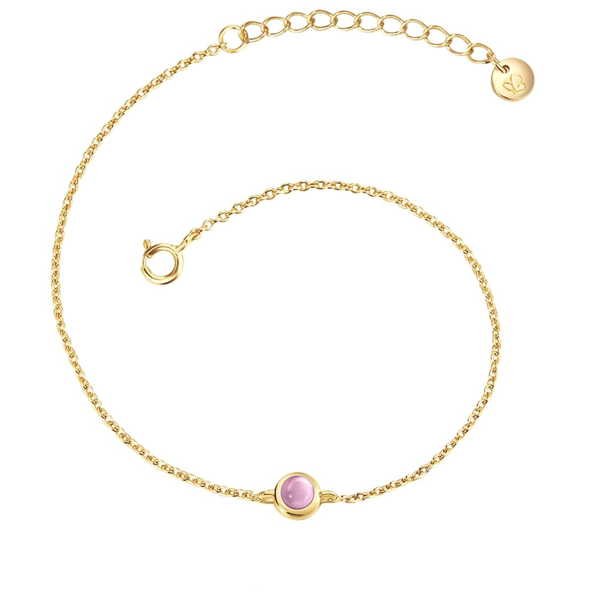 Glanzstücke München Gliederarmband GSM4003 (1-tlg), mit Amethyst